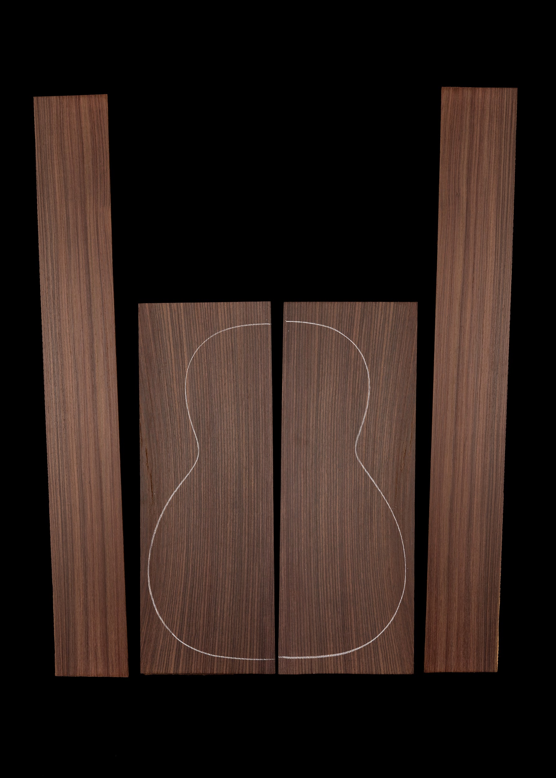 Indian Rosewood Acoustic Guitar Back and Sides Set 121