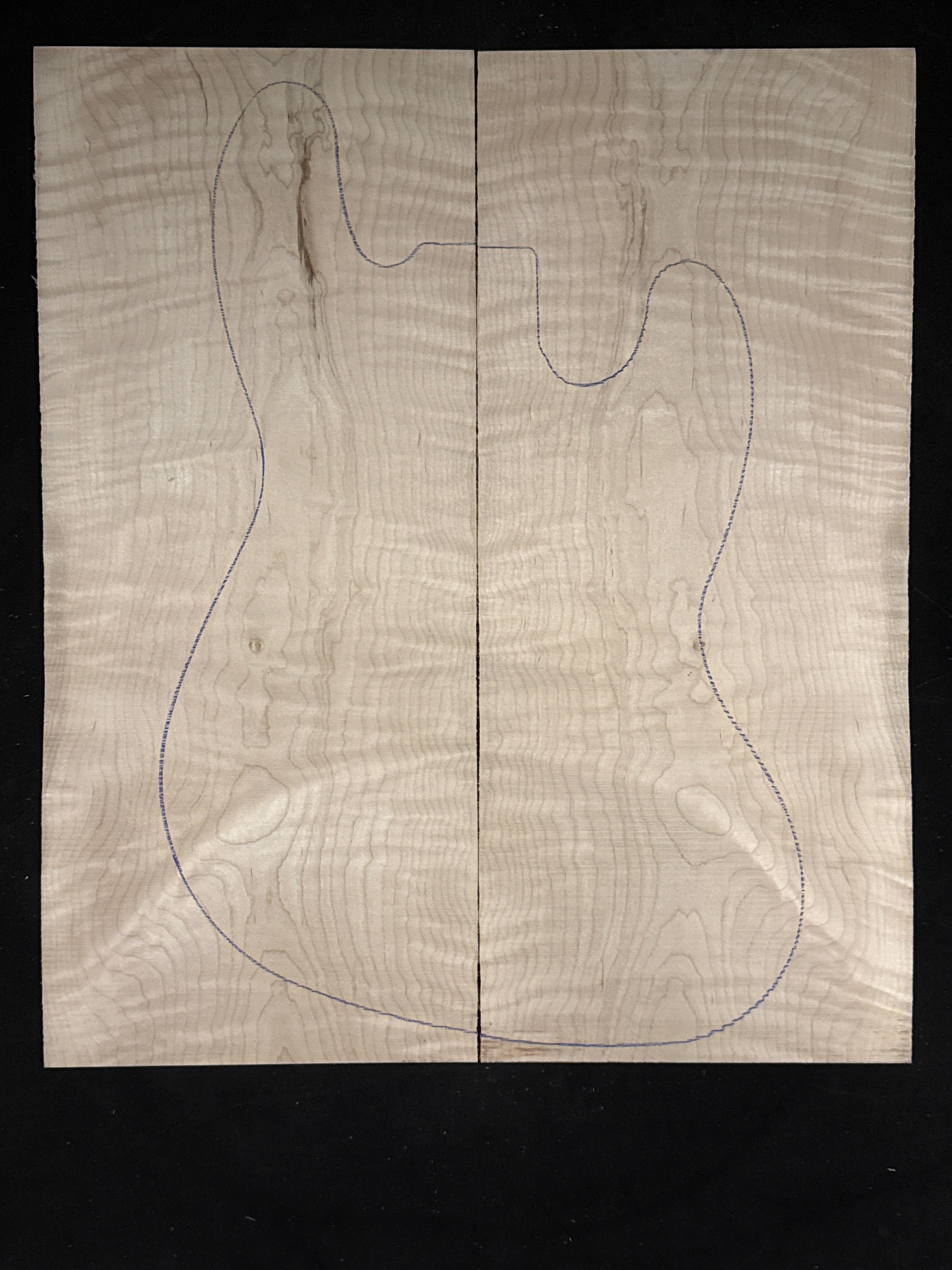 Figured Maple Electric Guitar/Bass Drop Top 15