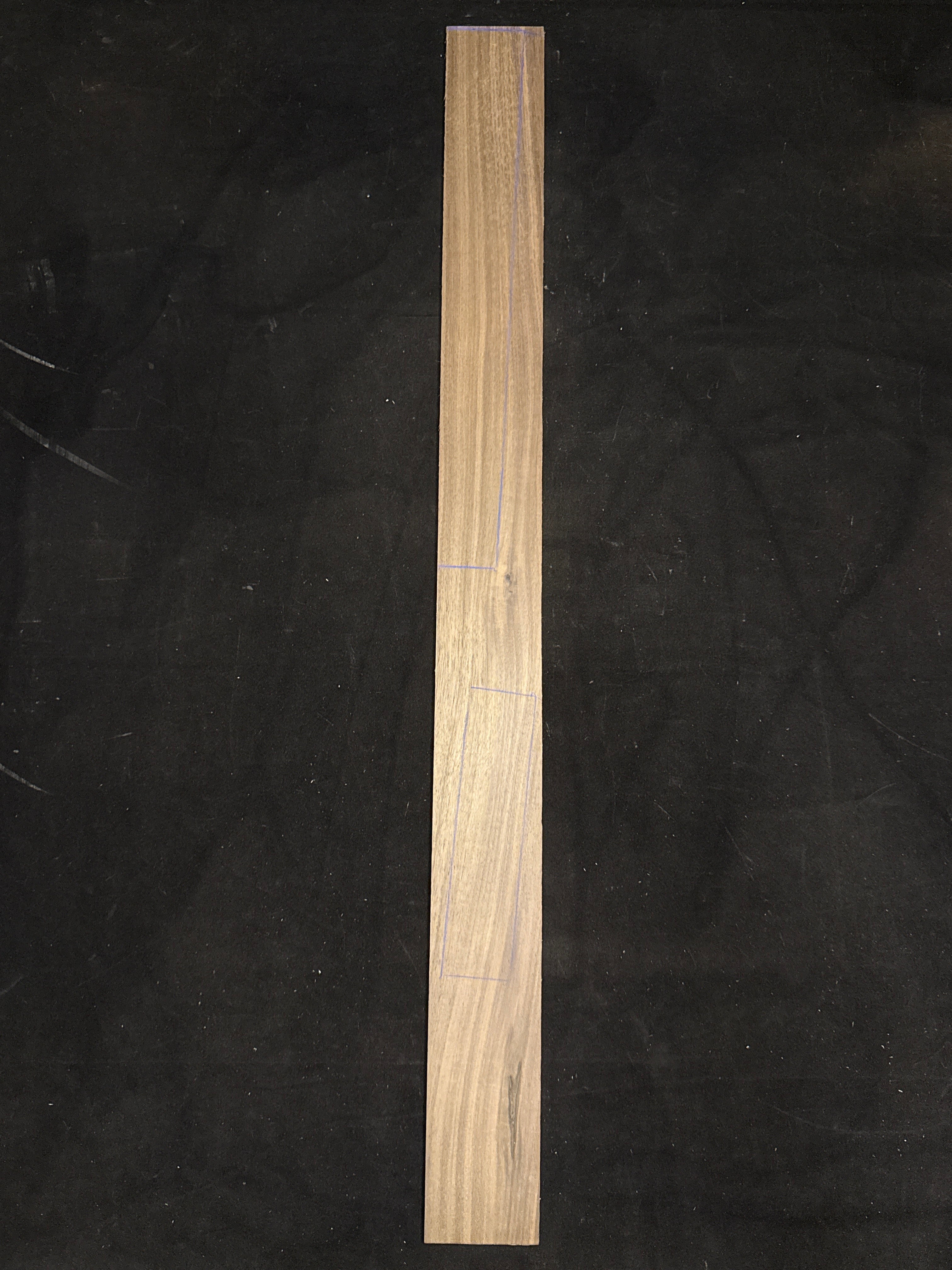 Black Walnut Guitar Fingerboard and Bridge Blank 06
