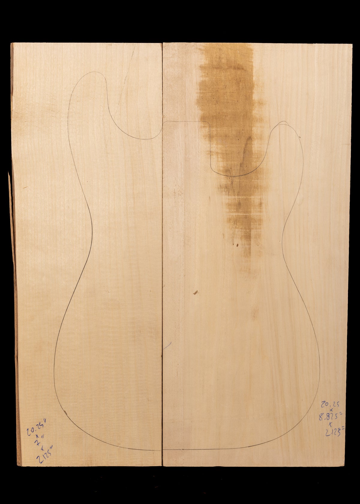 Basswood 2-Piece Electric Guitar Body Blank 01
