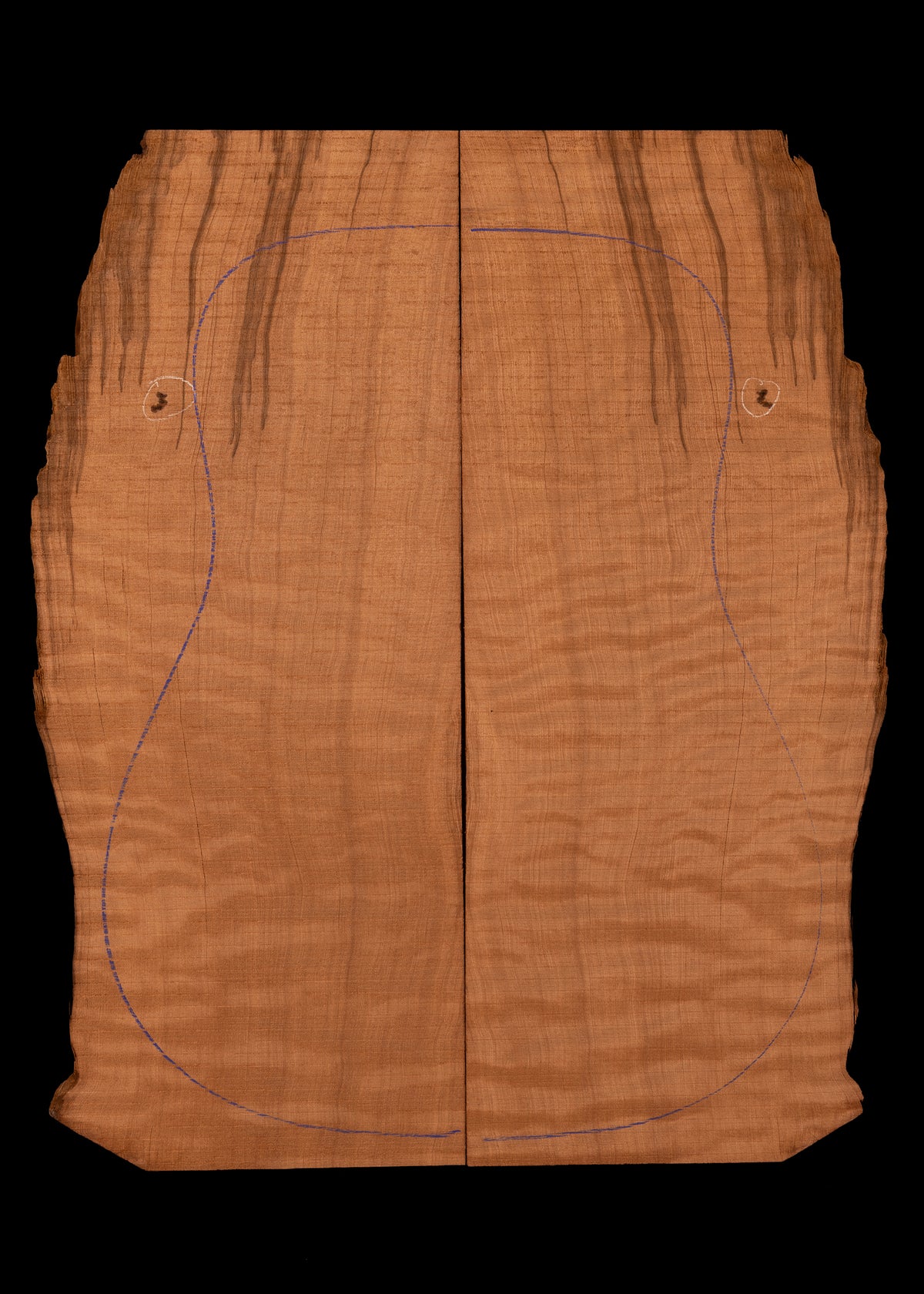 Curly Redwood Guitar Drop Top/Acoustic Top 01
