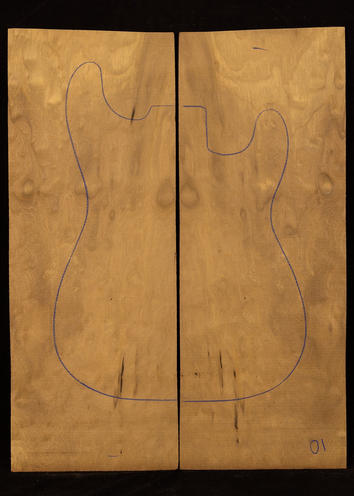Figured Poplar Bass/Electric Guitar Drop Top 01
