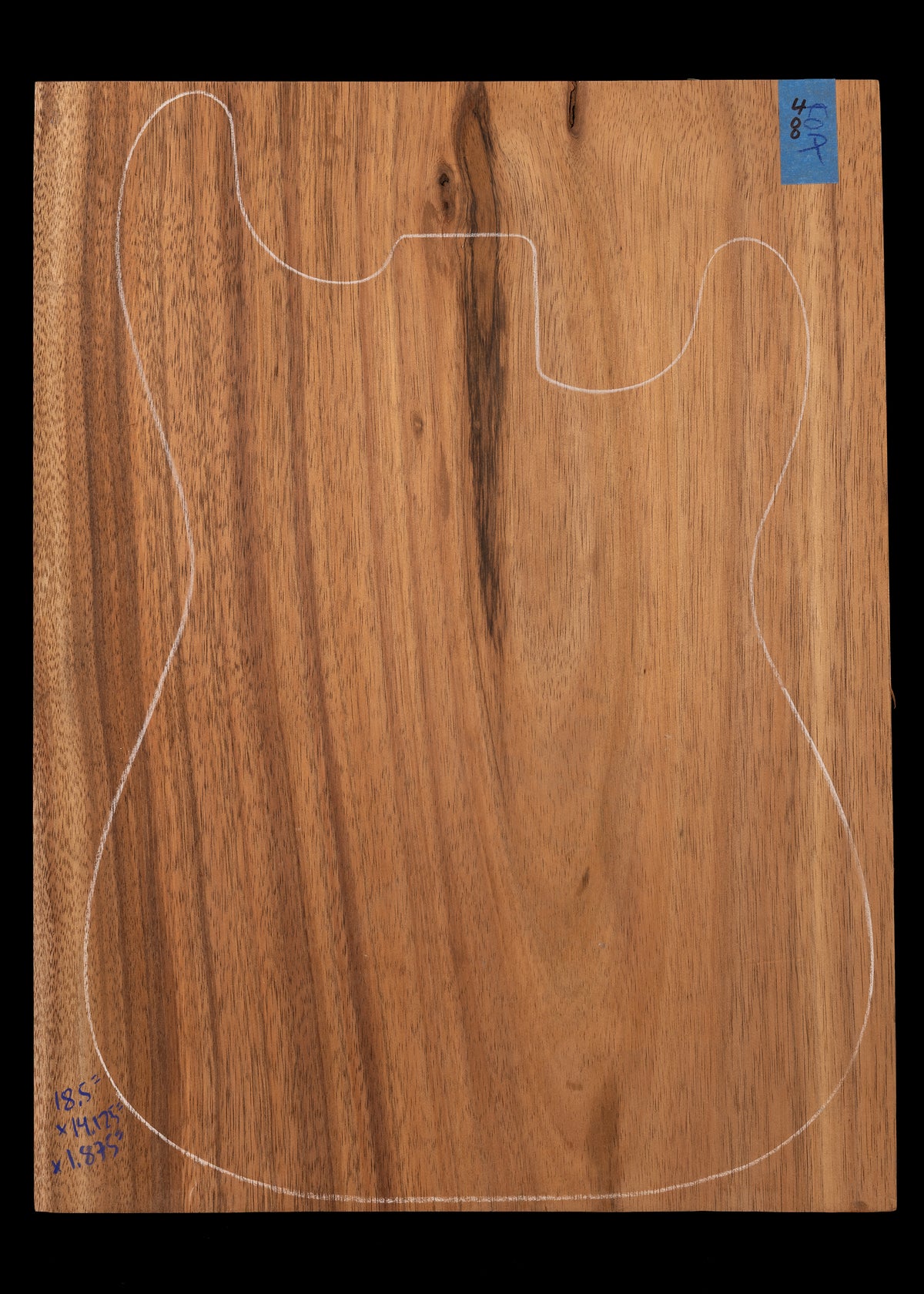 Koa 1-Piece Electric Guitar Body Blank 01