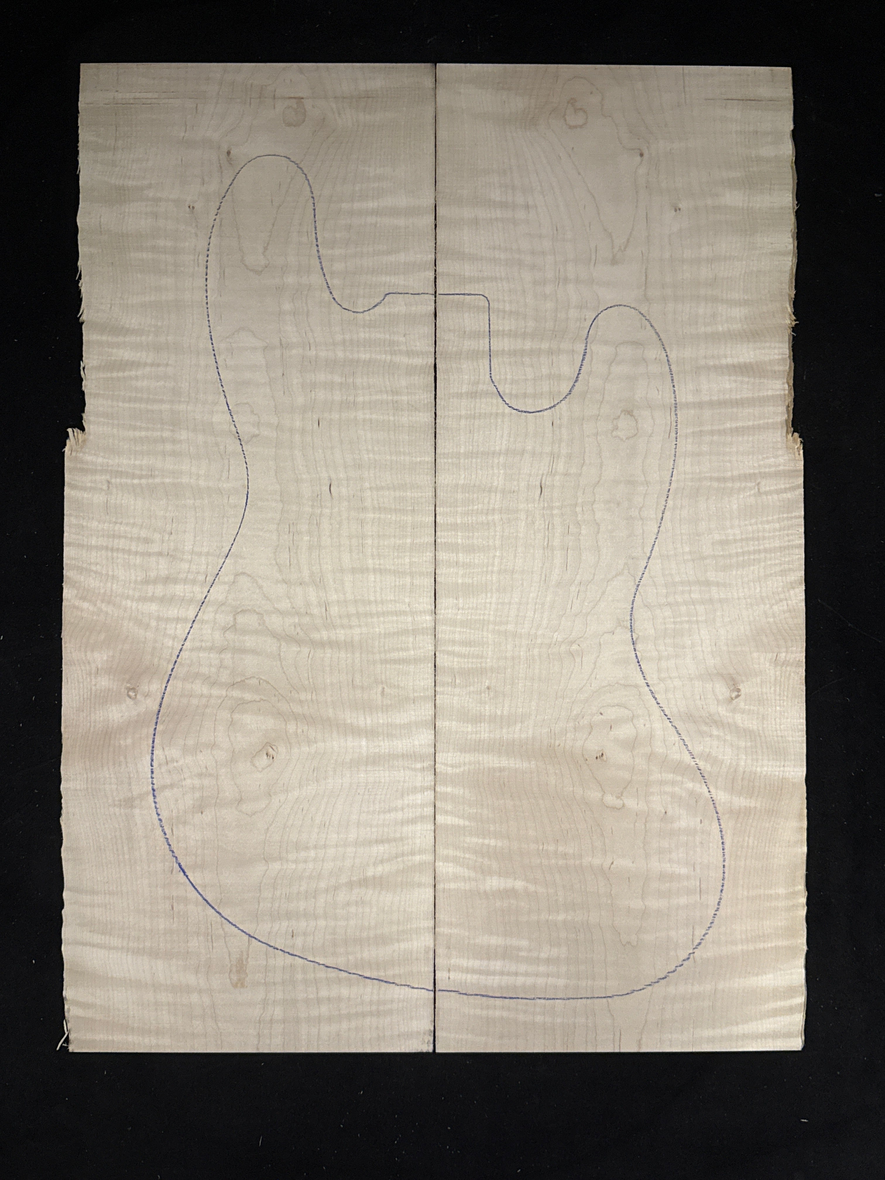 Figured Maple Electric Guitar/Bass Drop Top 18