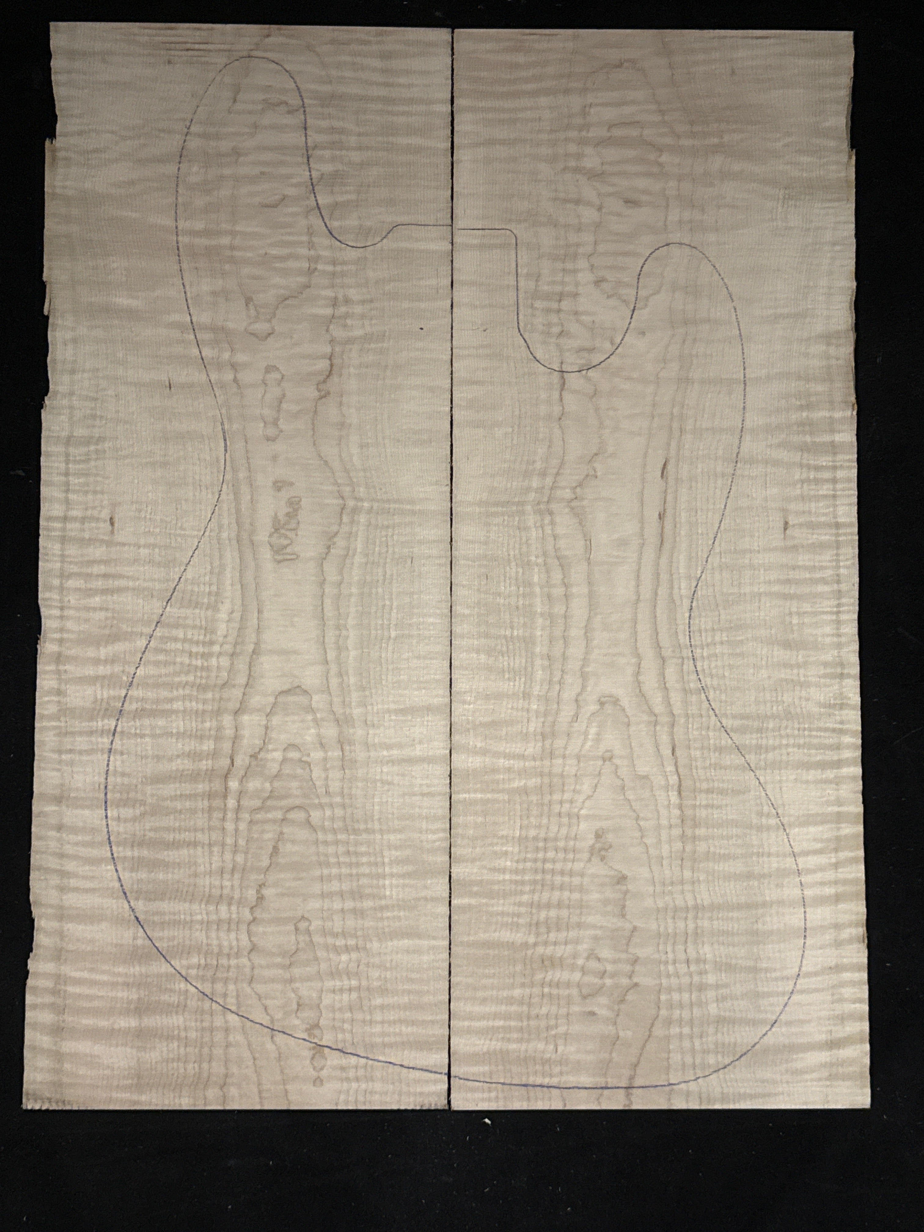 Figured Maple Electric Guitar/Bass Drop Top 16