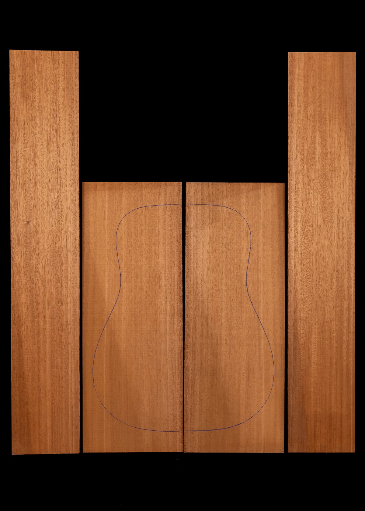 Fiji Mahogany Acoustic Guitar Back and Sides Set 02
