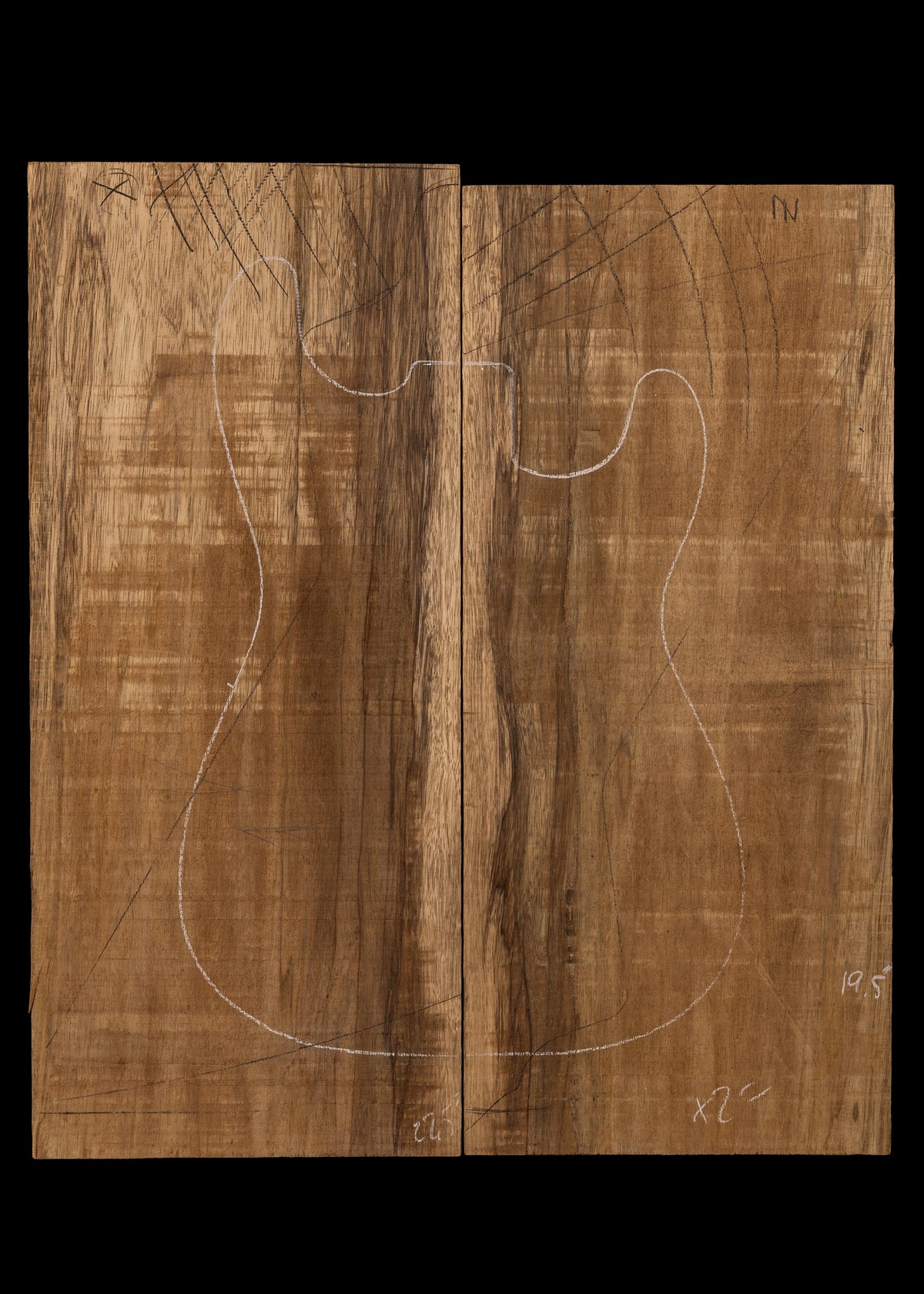 Black Limba 2-Piece Bass/Electric Guitar Body Blank 04