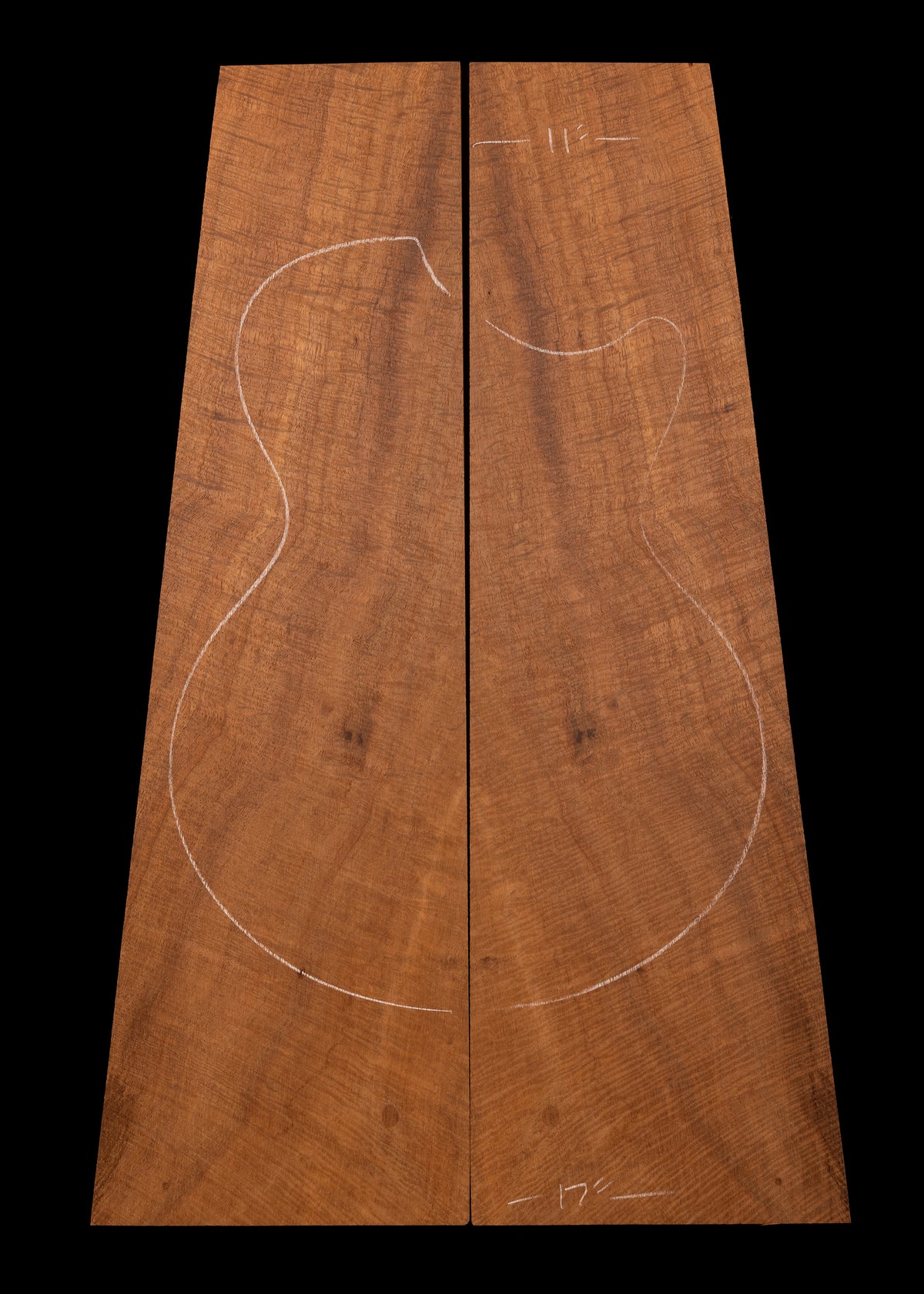 Curly Koa Electric Guitar/Bass Drop Top 04