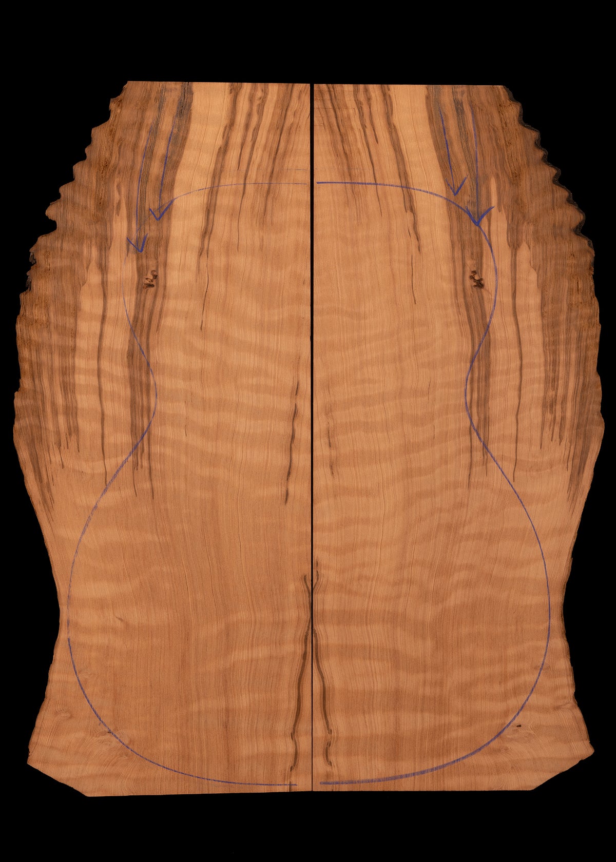 Curly Redwood Guitar Drop Top/Acoustic Top 04