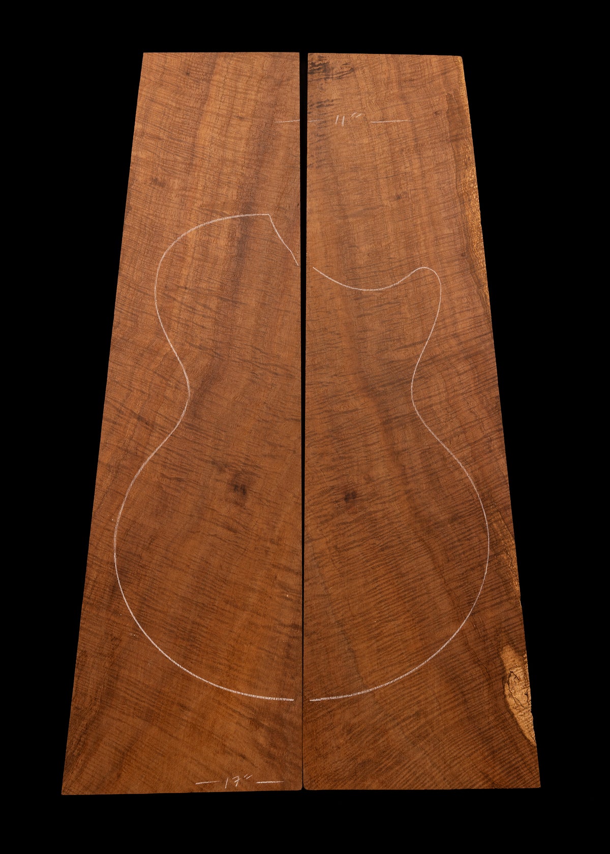 Curly Koa Electric Guitar/Bass Laminate Top 05
