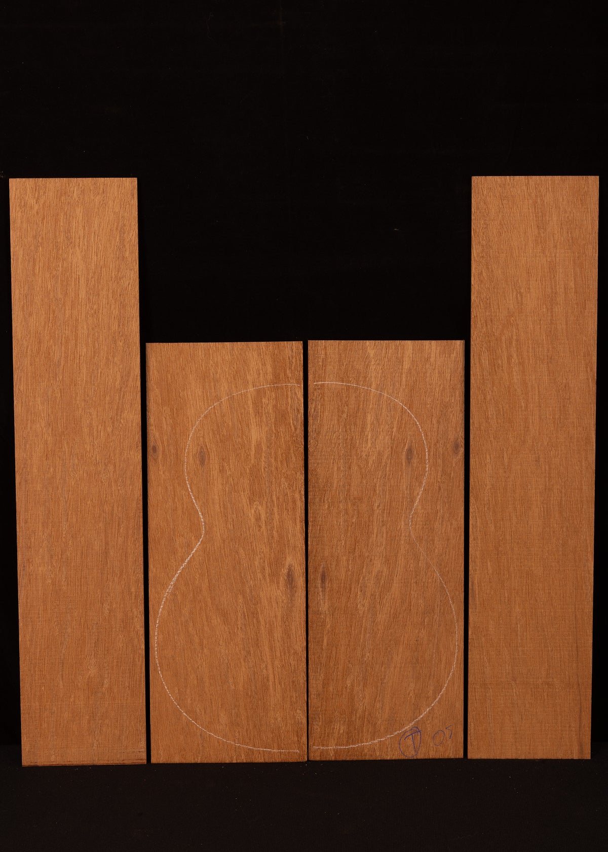 Figured Mahogany Tenor Ukulele Back and Sides Set 05