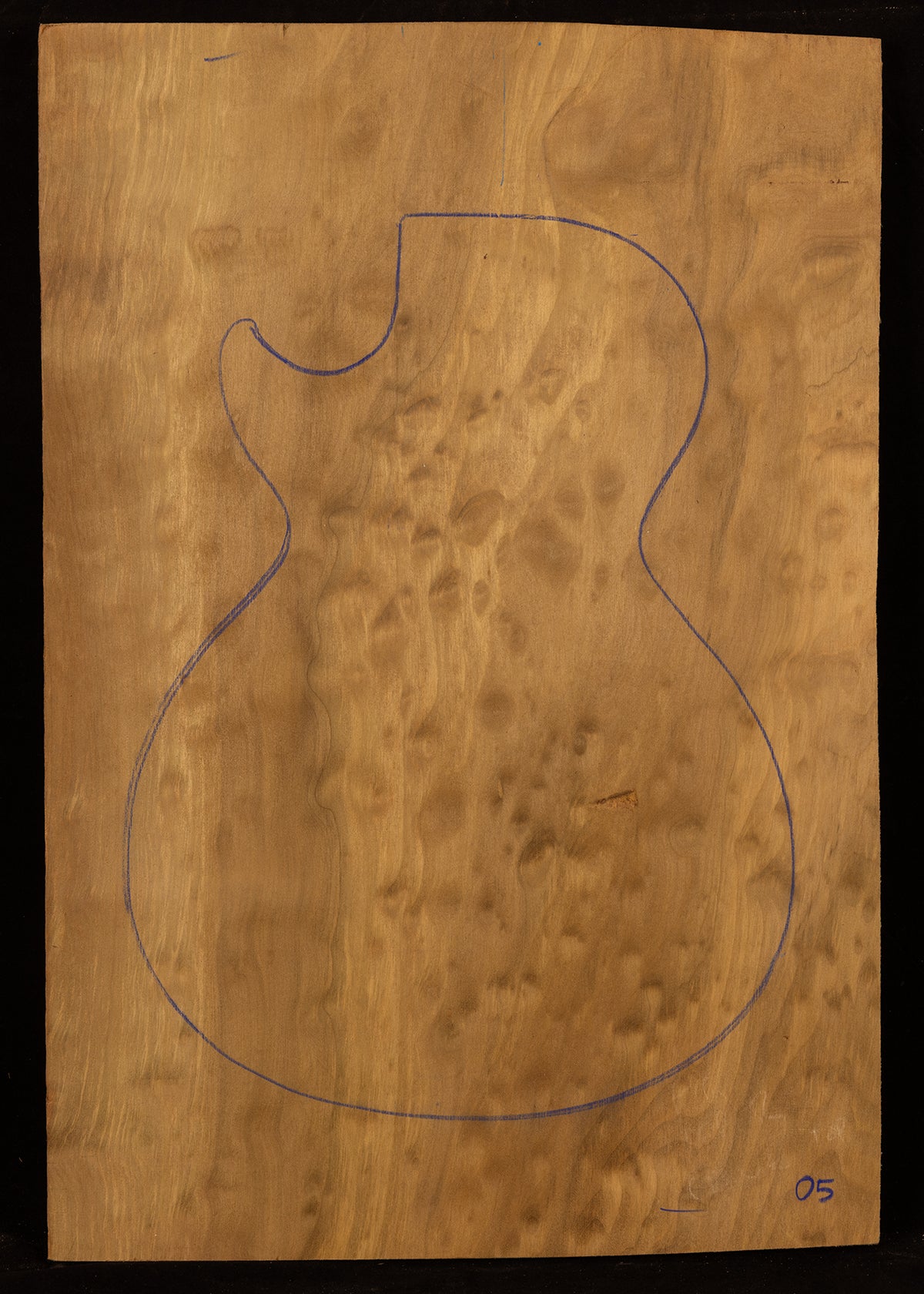 Figured Poplar Bass/Electric Guitar Carved Top 05