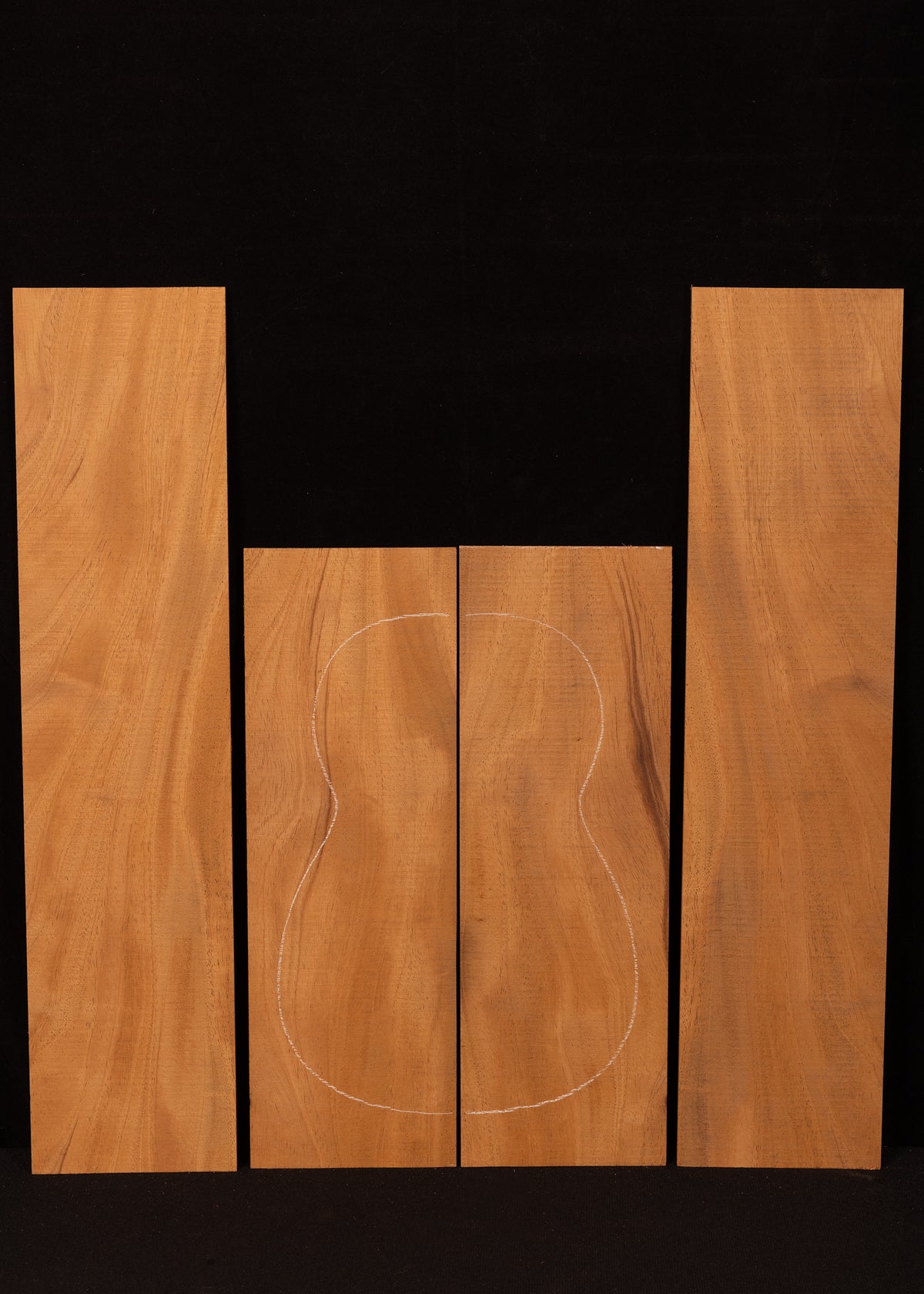 Figured Mahogany Soprano Ukulele Back and Sides Set 06