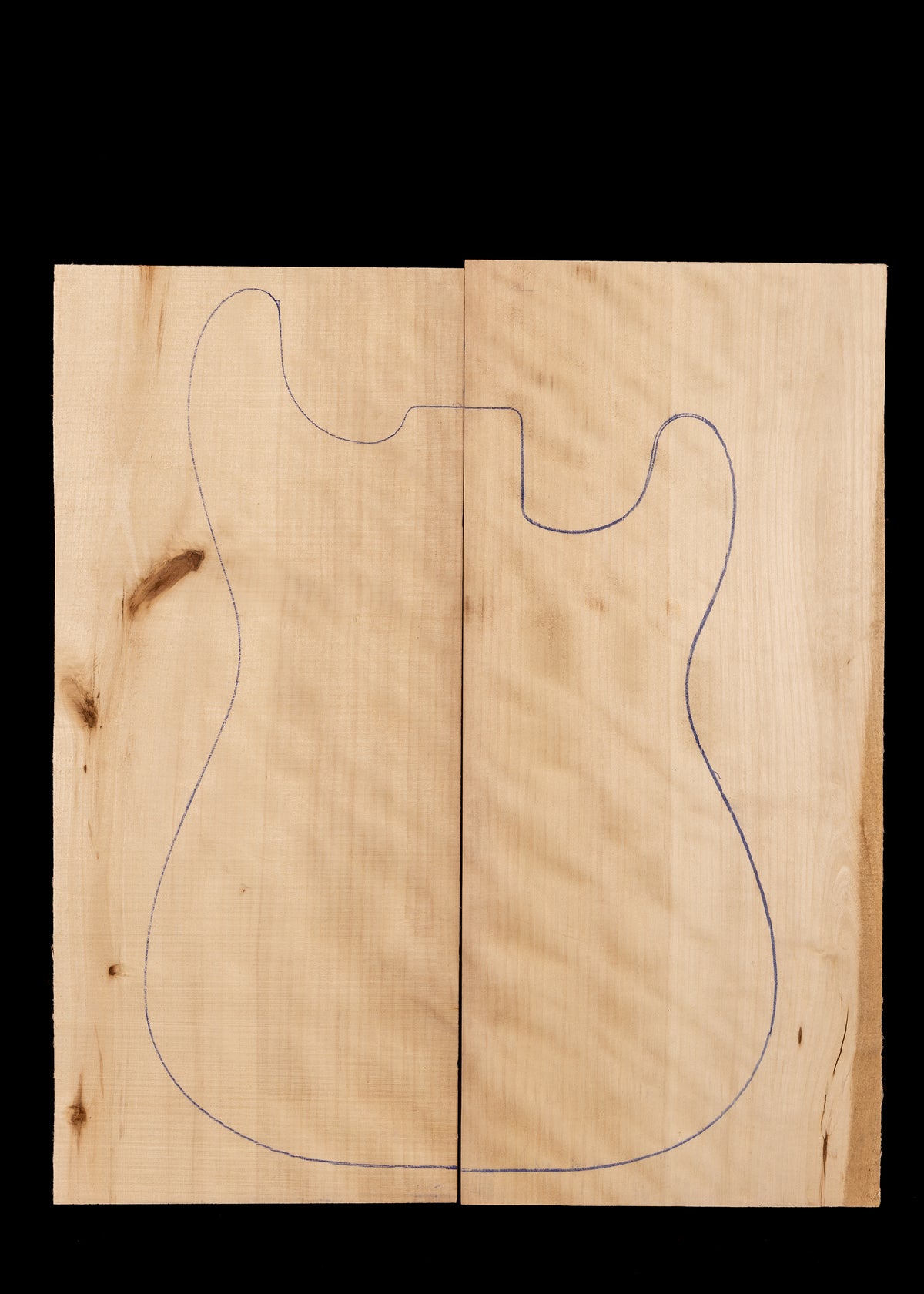 Figured Aspen 2-Piece Electric Guitar Body Blank 07