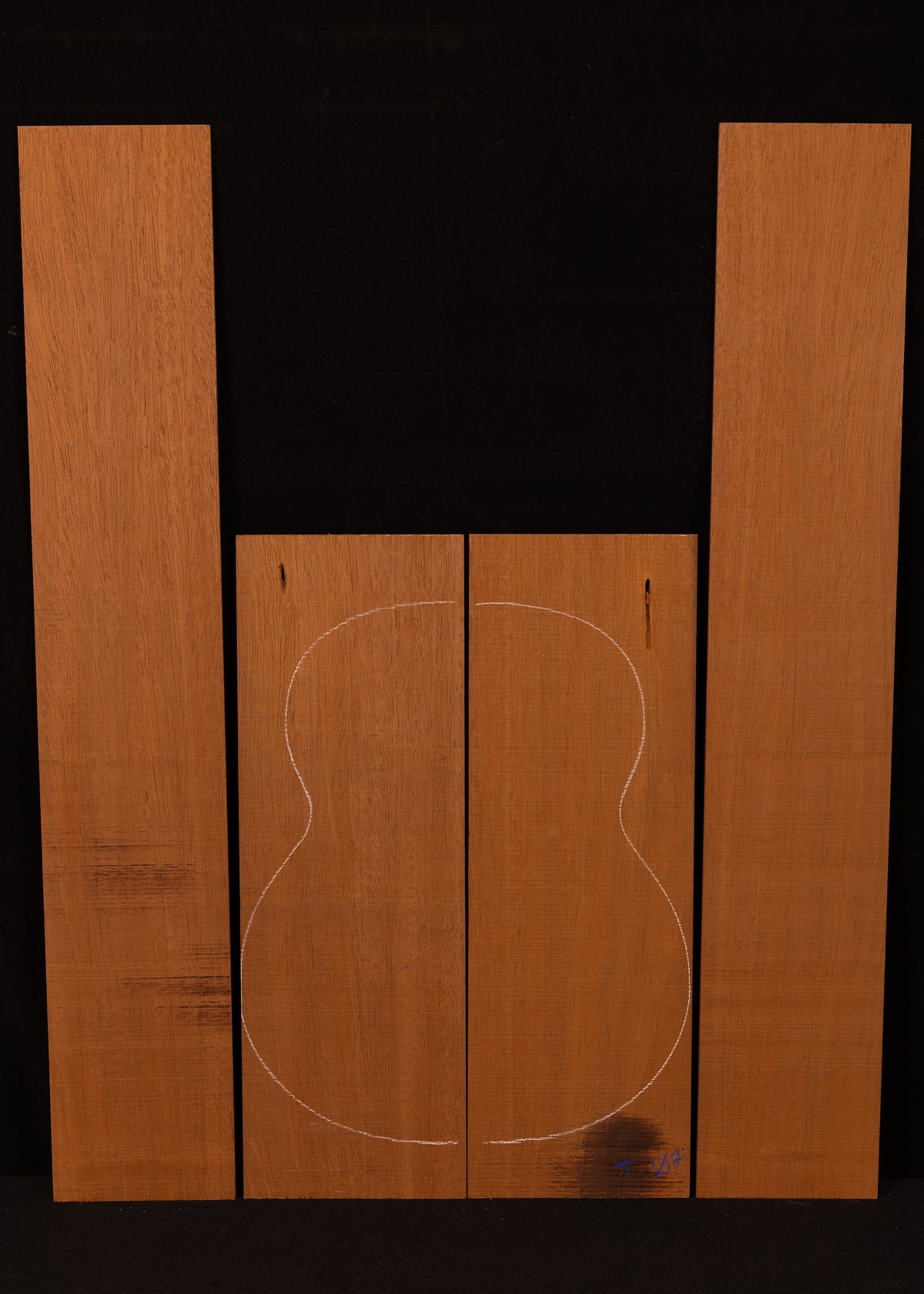 Old Mahogany Tenor Ukulele Back and Sides Set 07