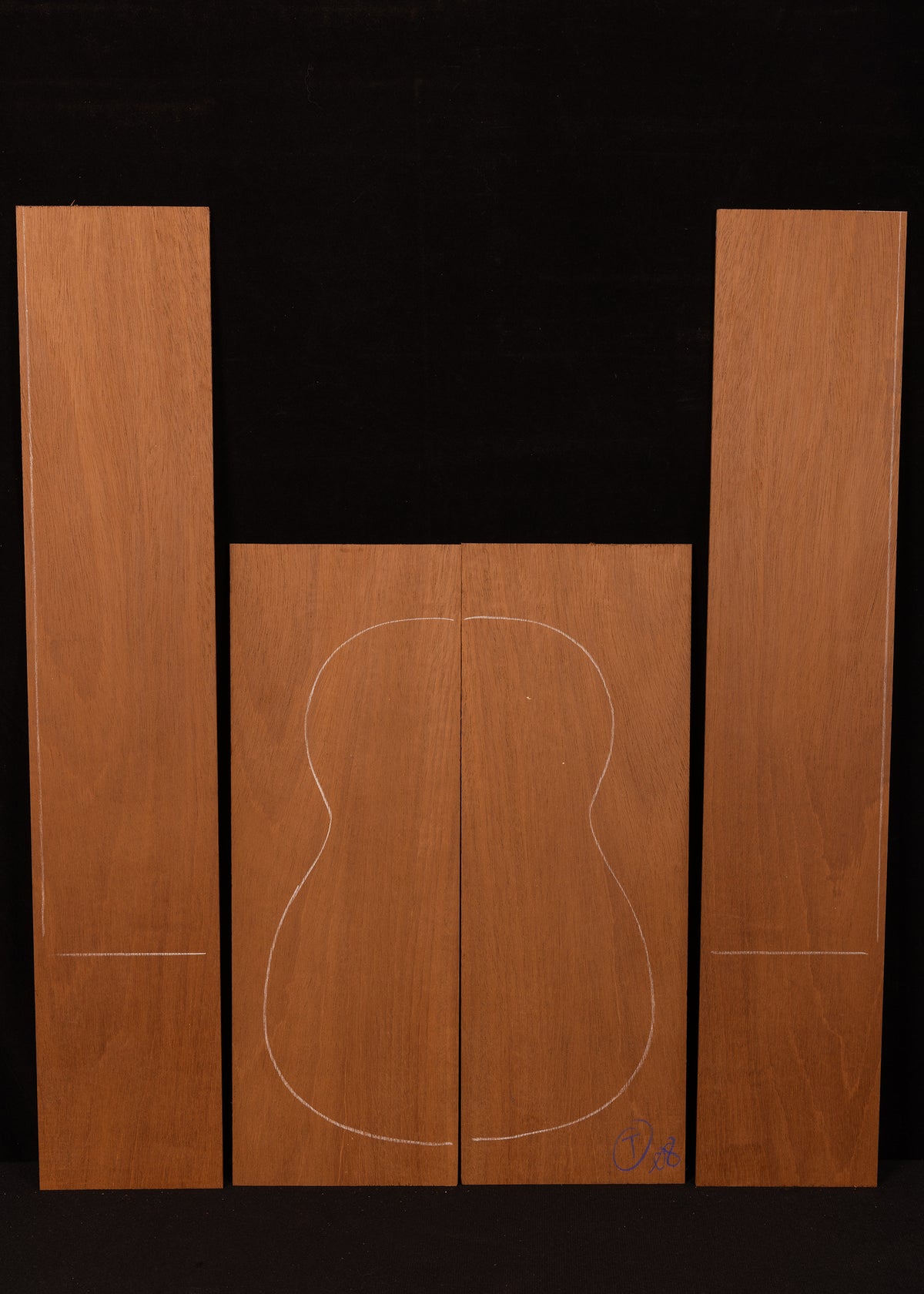 Old Mahogany Tenor Ukulele Back and Sides Set 08