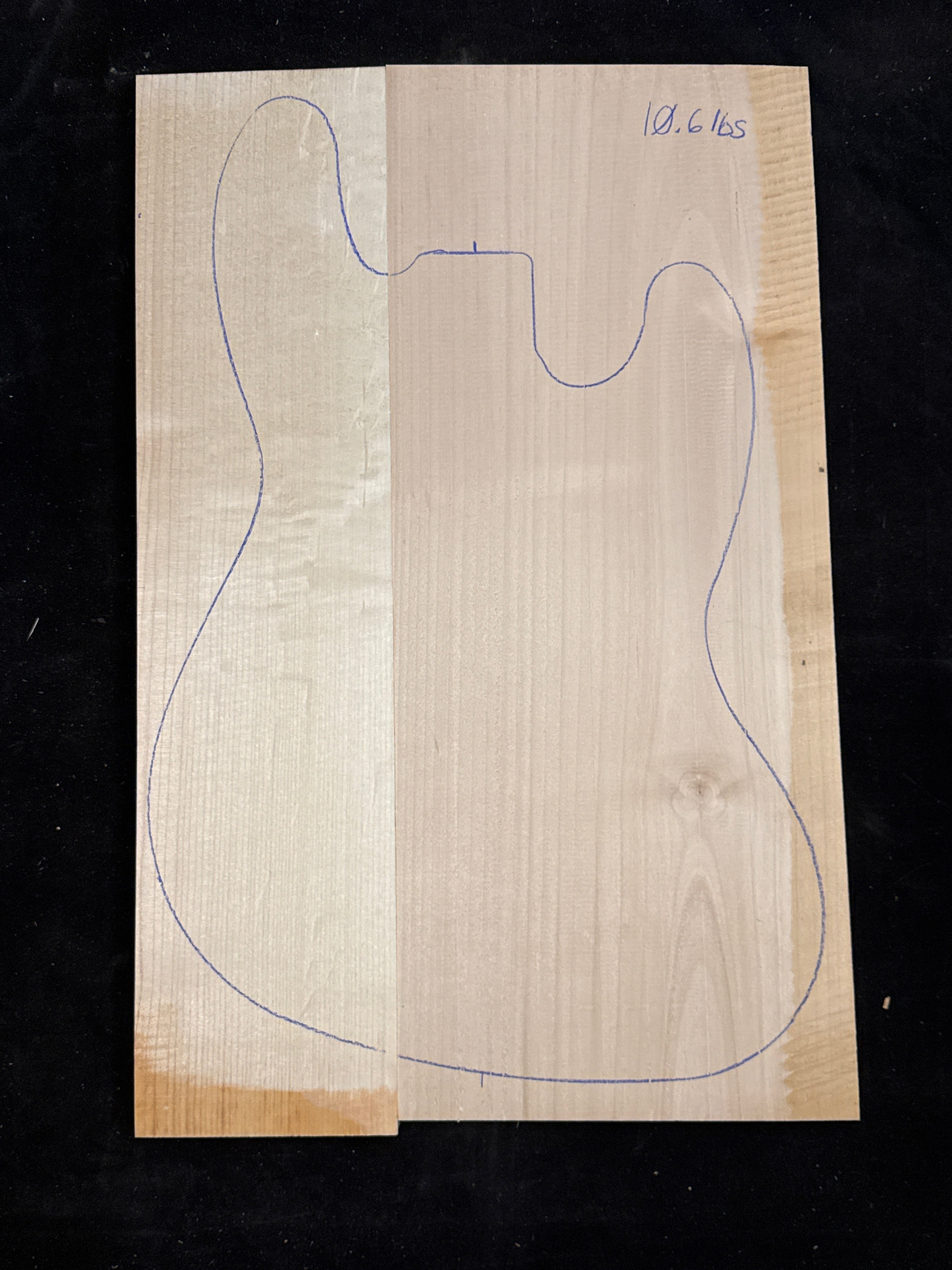 Alder 2-Piece Electric Guitar/Bass Body Blank 19