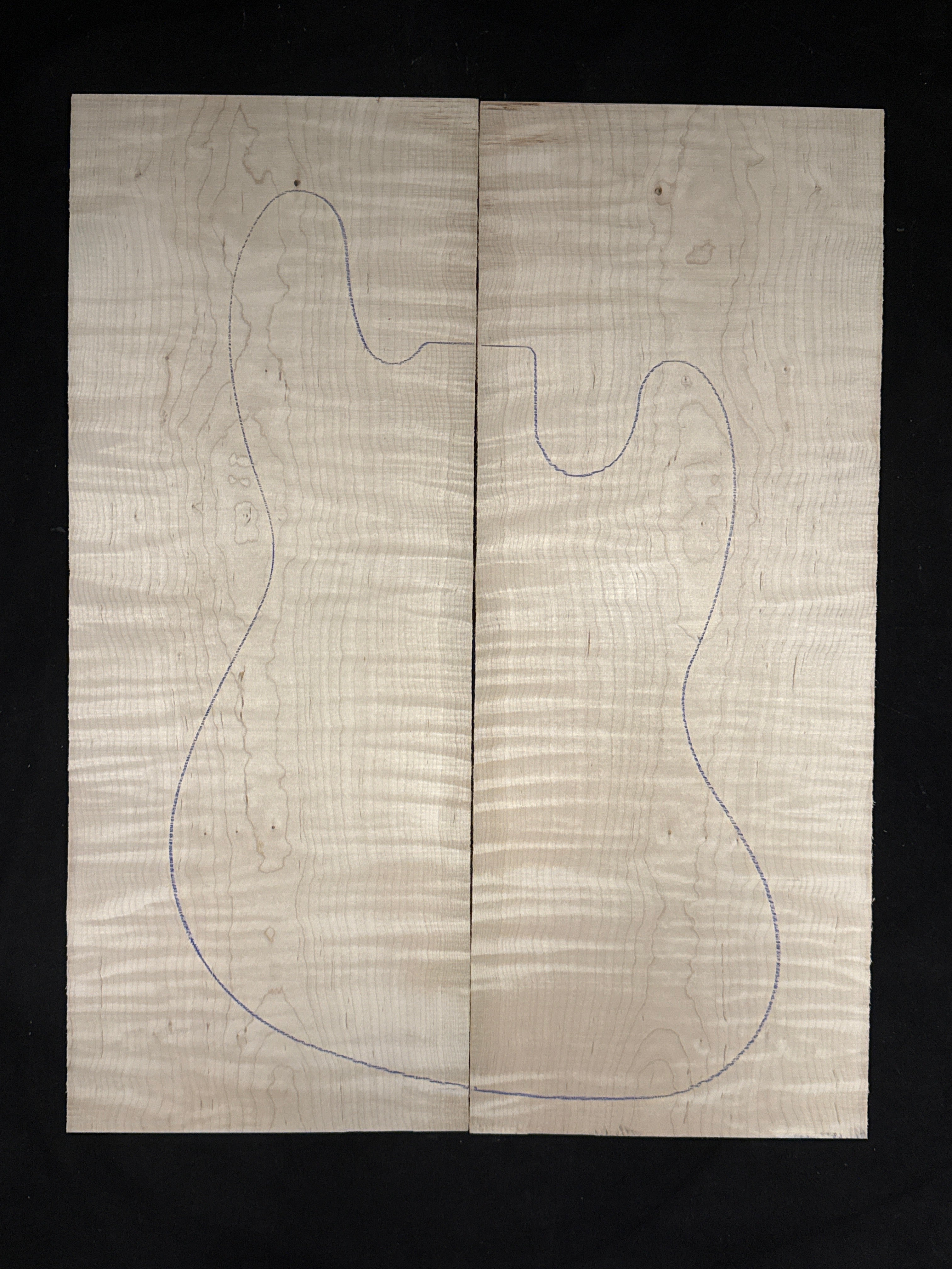 Figured Maple Electric Guitar/Bass Drop Top 36