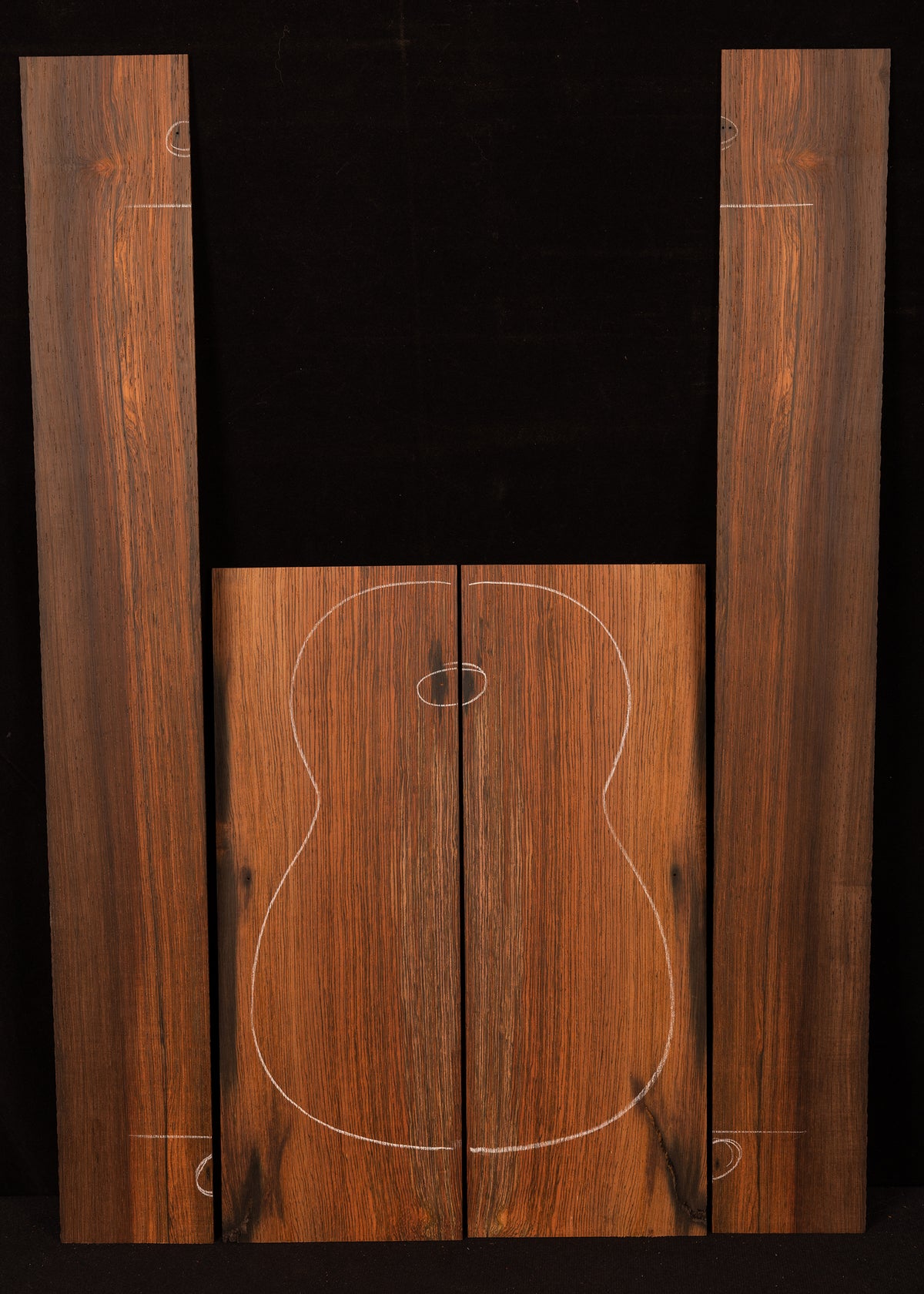Brazilian Rosewood Concert Ukulele Back and Sides Set 10