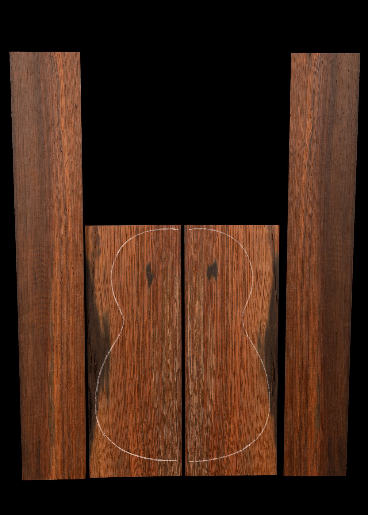 Brazilian Rosewood Concert Ukulele Back and Sides Set 11