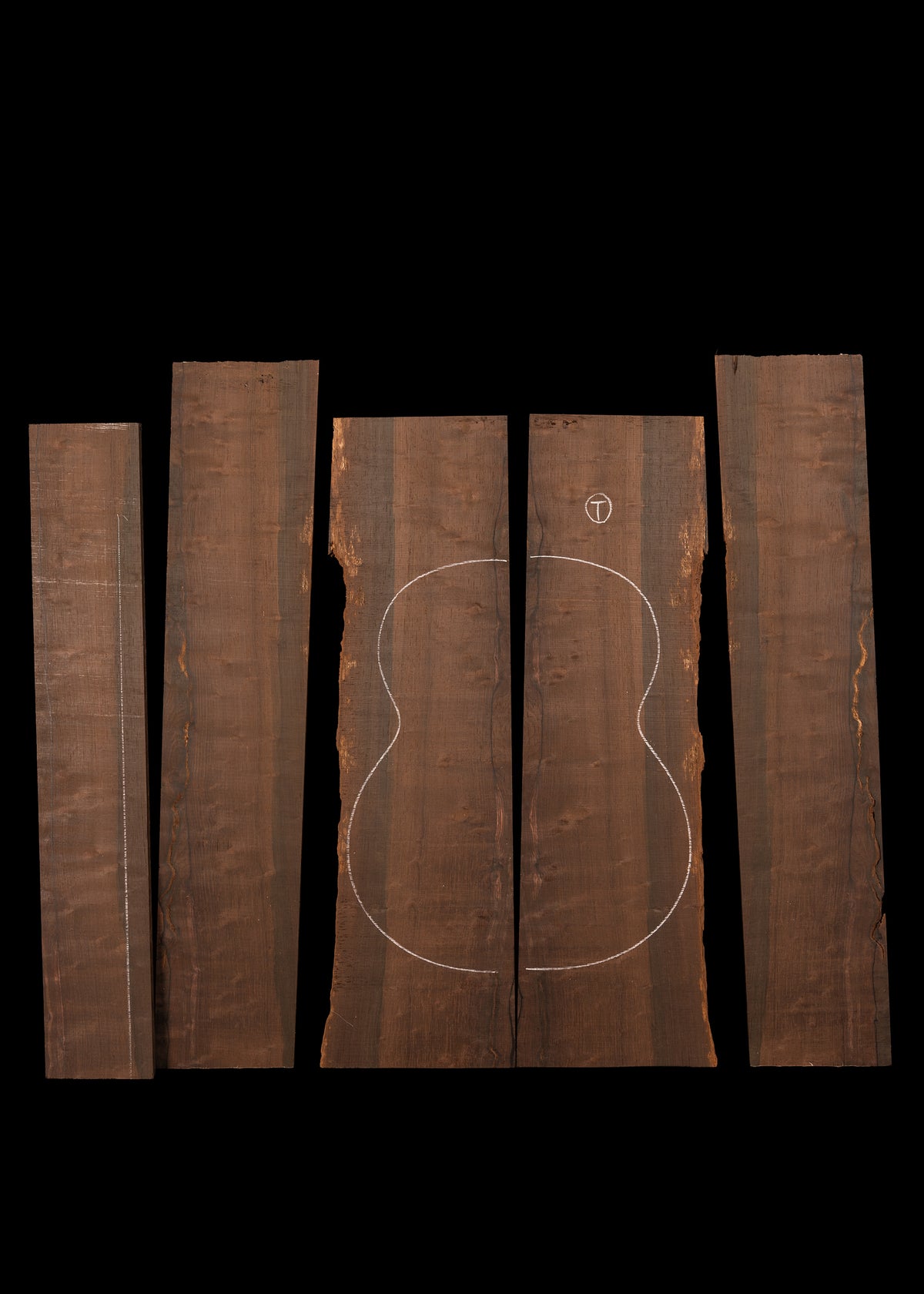 Brazilian Rosewood Concert Ukulele Back and Sides & Fingerboard Set 12