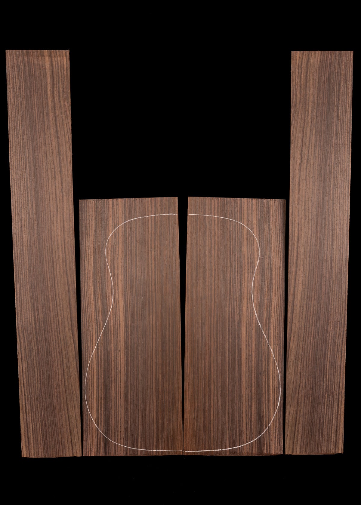 Indian Rosewood Acoustic Guitar Back and Sides Set 131