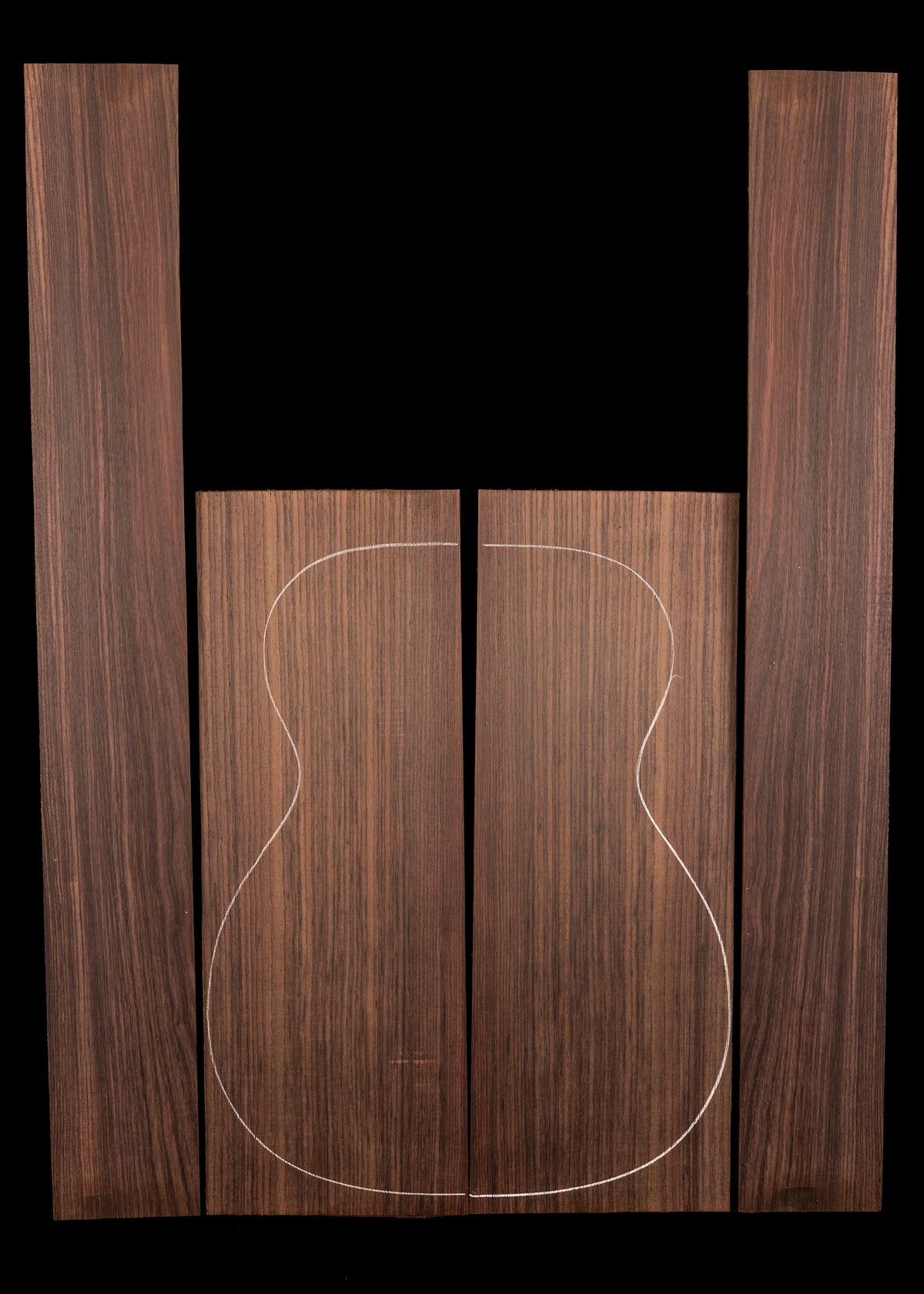 Indian Rosewood Acoustic Guitar Back and Sides Set 136