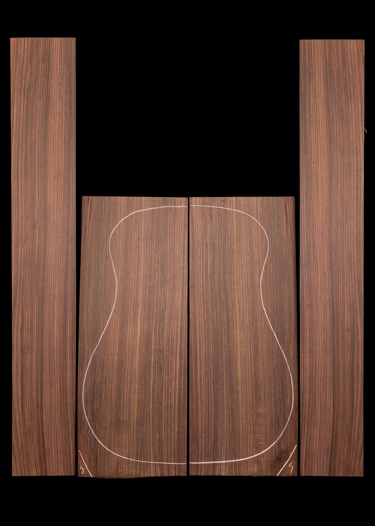 Indian Rosewood Acoustic Guitar Back and Sides Set 139