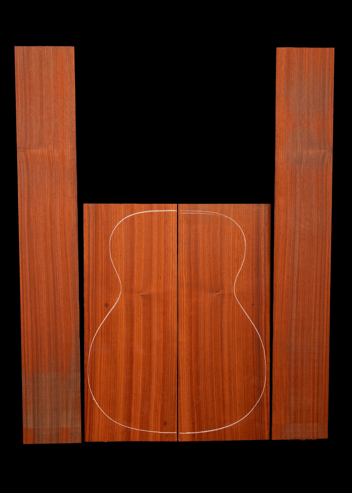 African Padauk Acoustic Guitar Back and Sides Set 14