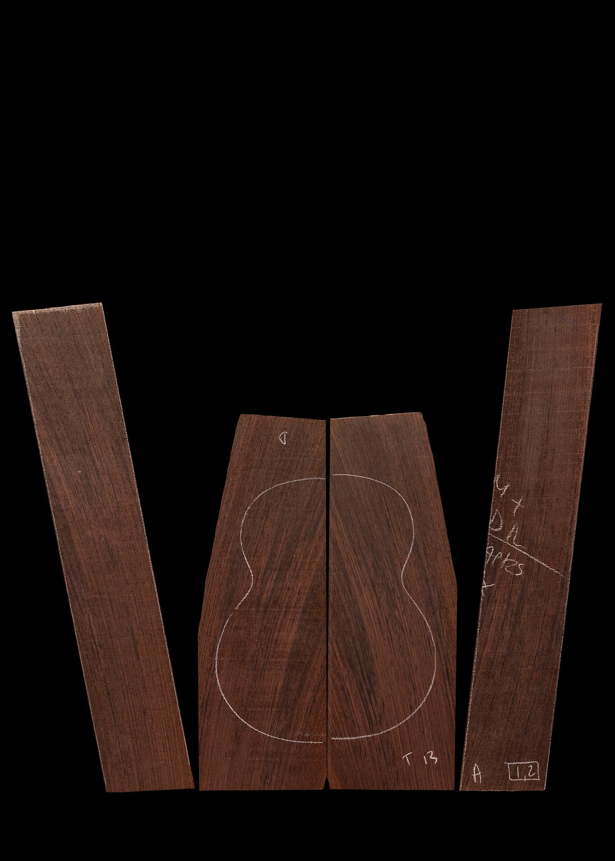 Indian Rosewood Tenor Ukulele Back and Sides Set 14