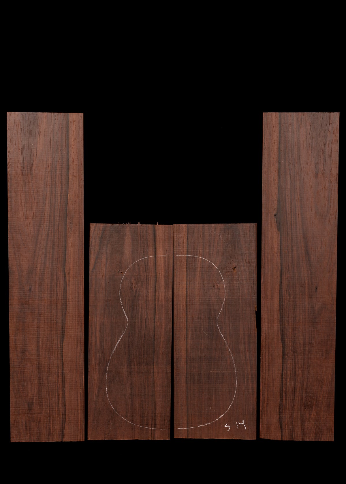 Cocobolo Soprano Ukulele Back and Sides Set 15