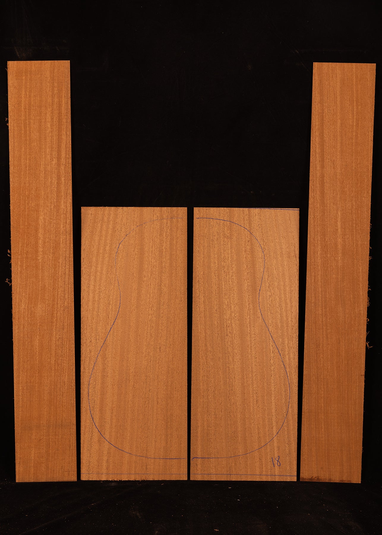 Sapele Acoustic Guitar Back and Sides Set 18