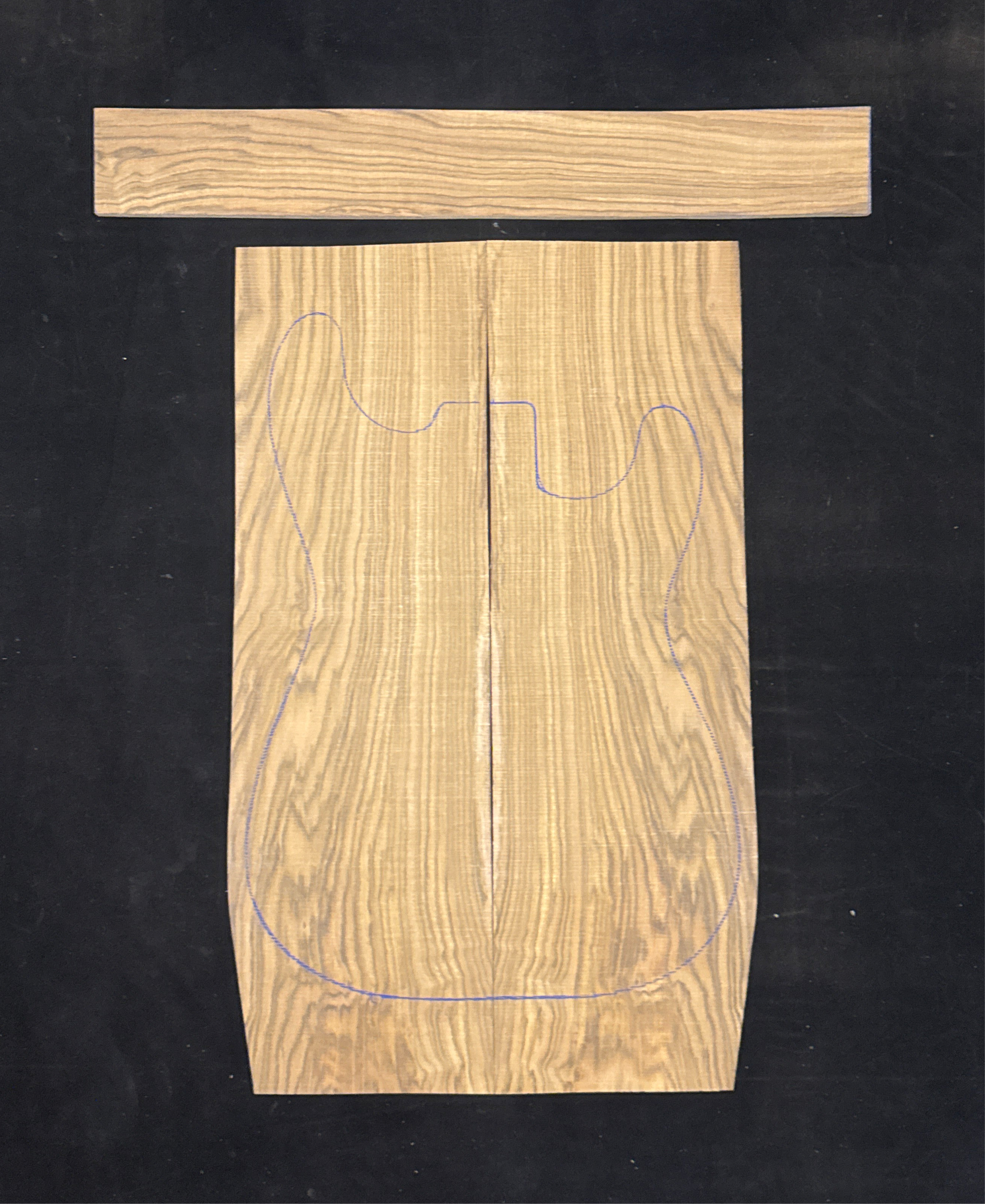 Mystery Wood Laminate Top & Fingerboard Bundle 02