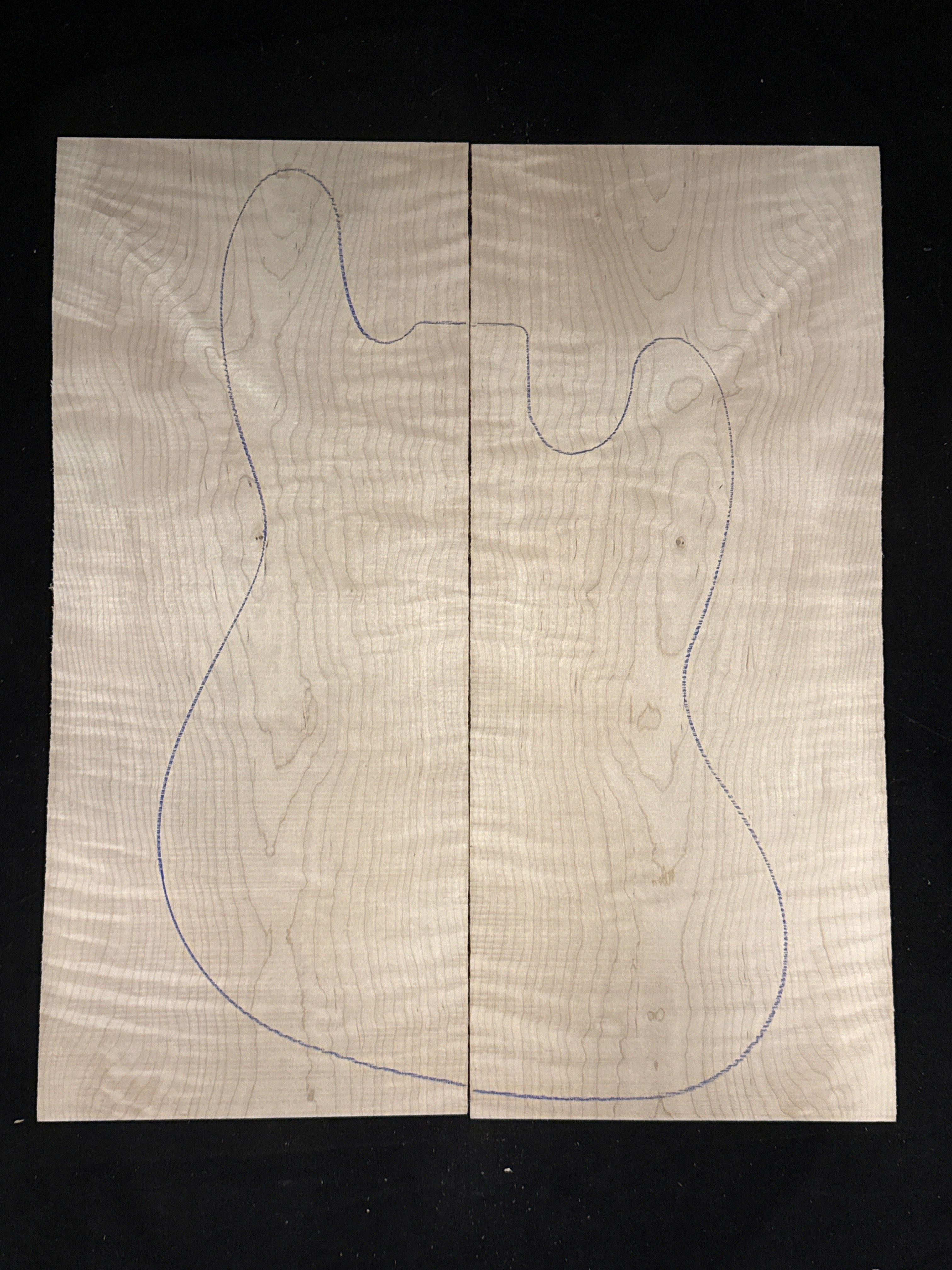 Figured Maple Electric Guitar/Bass Laminate Top 26