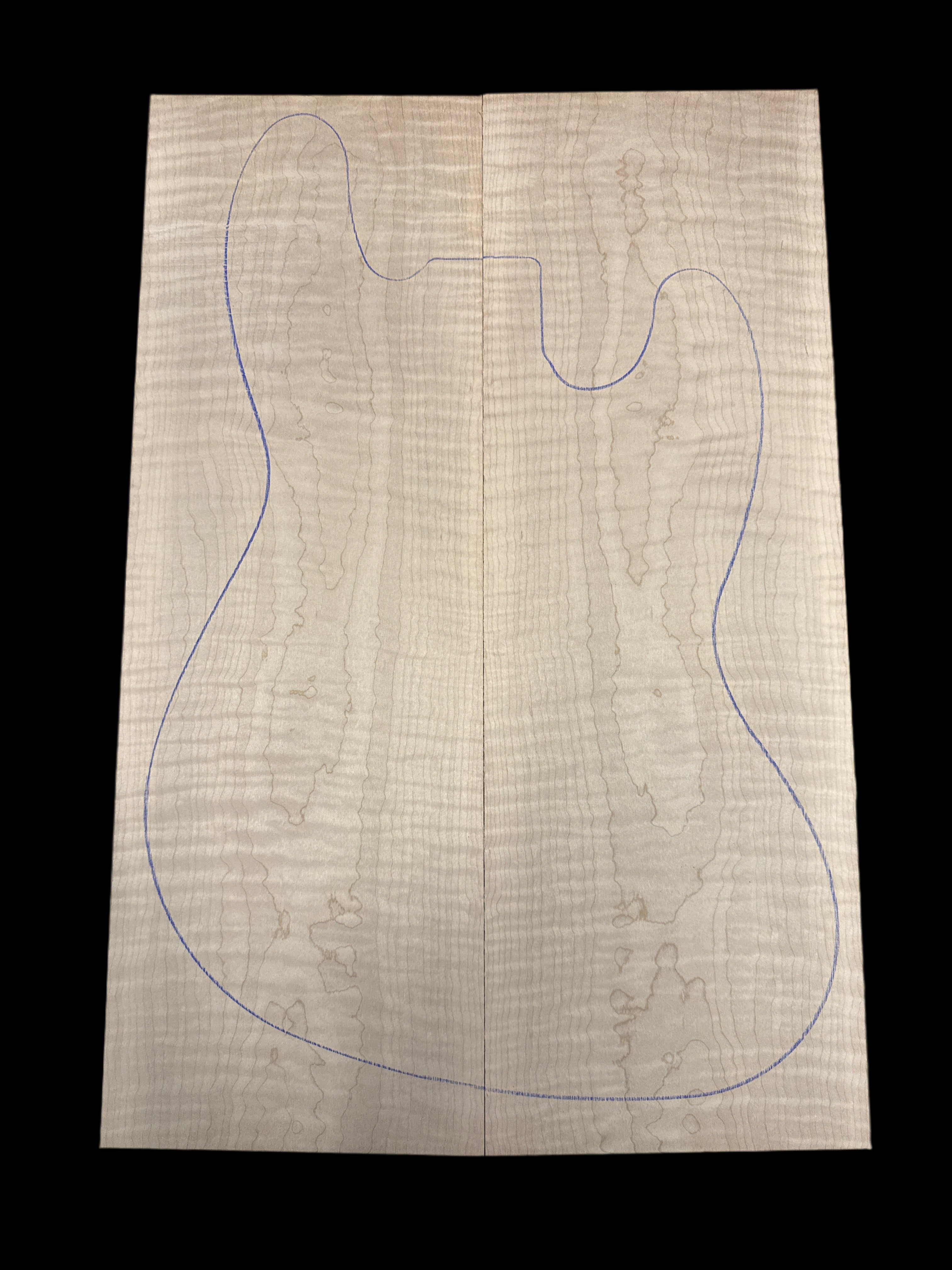 Figured Maple Electric Guitar/Bass Carve Top 01