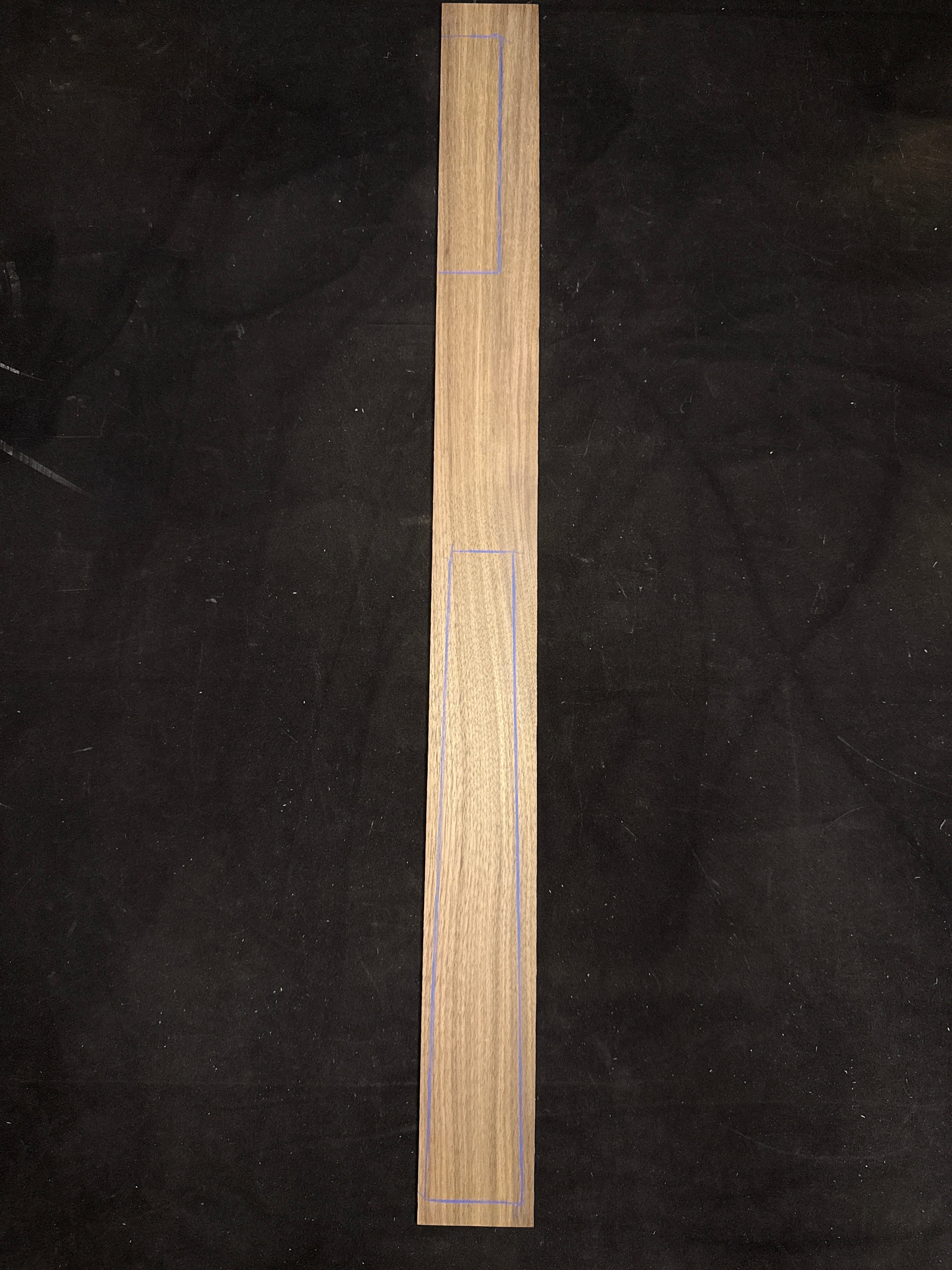 Black Walnut Guitar Fingerboard and Bridge Blank 10
