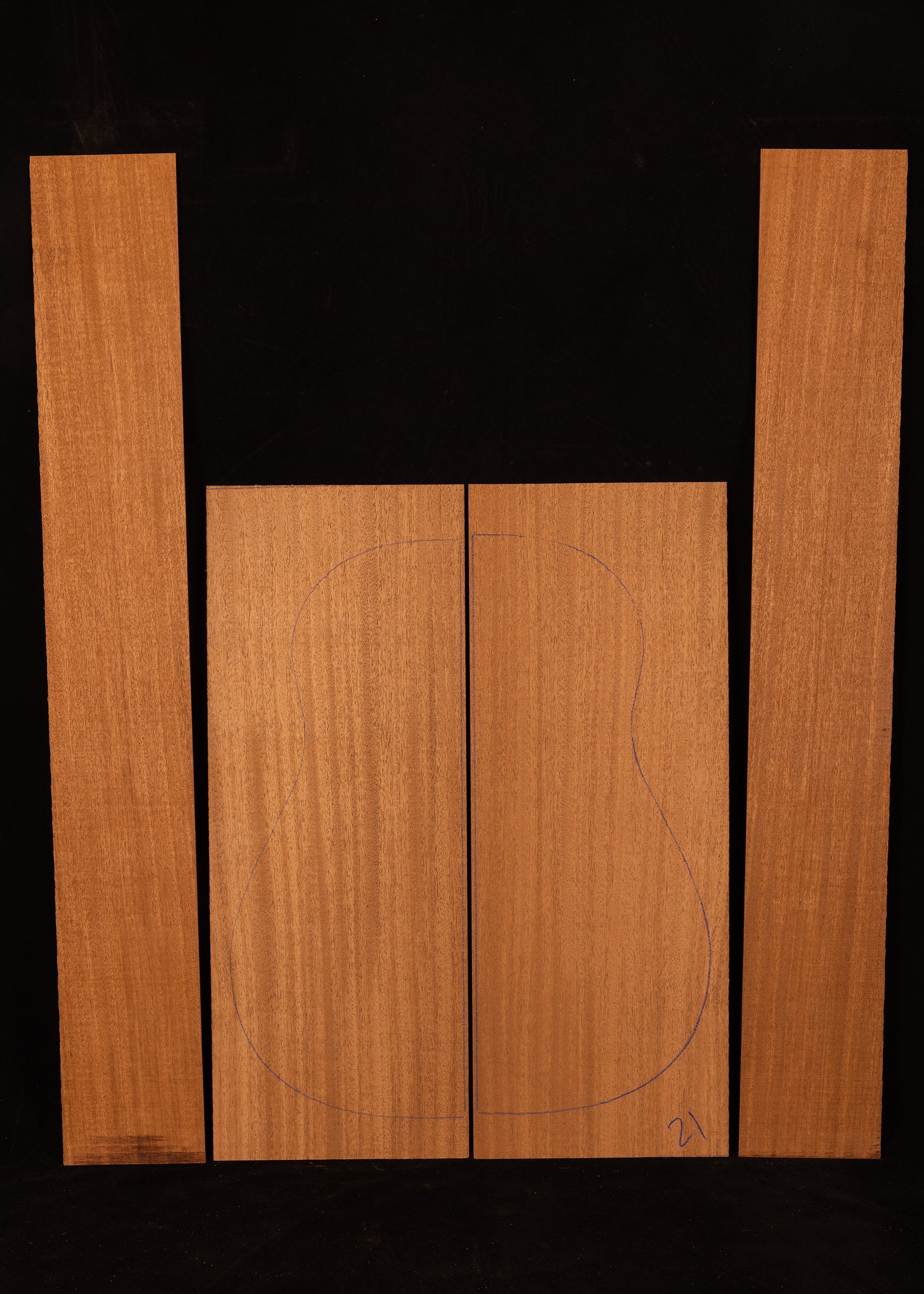 Sapele Acoustic Guitar Back and Sides Set 21