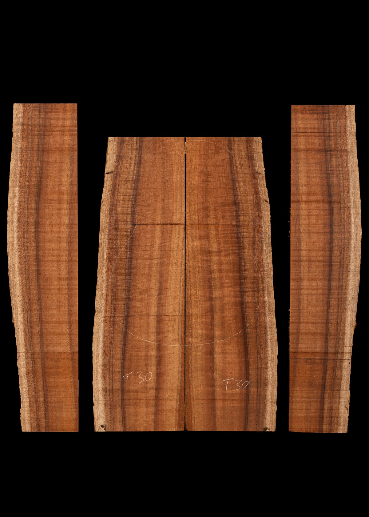 Salvaged Curly Koa Concert Ukulele Back and Sides Set 21