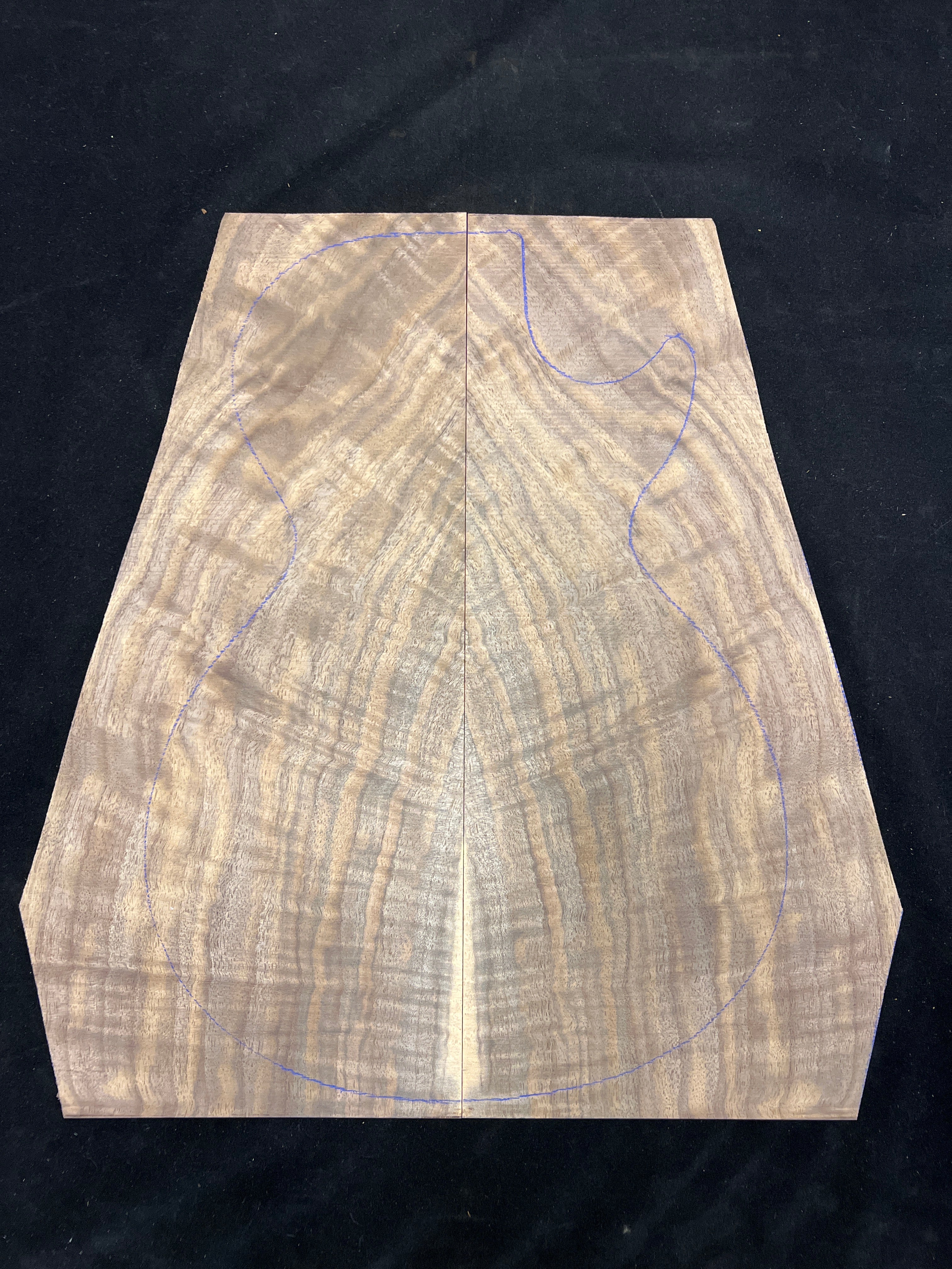 Curly Claro Walnut Electric Guitar Drop Top