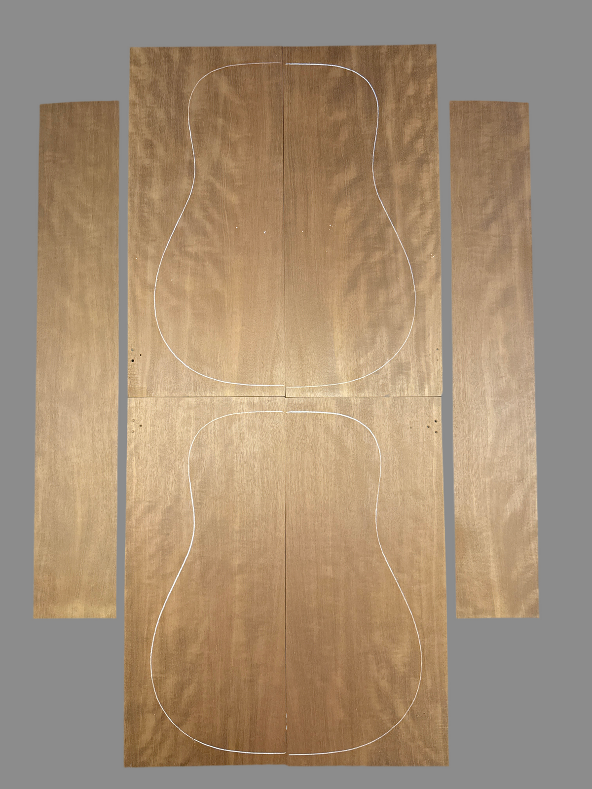 Cuban Mahogany Acoustic Guitar Top, Back & Sides Set 01