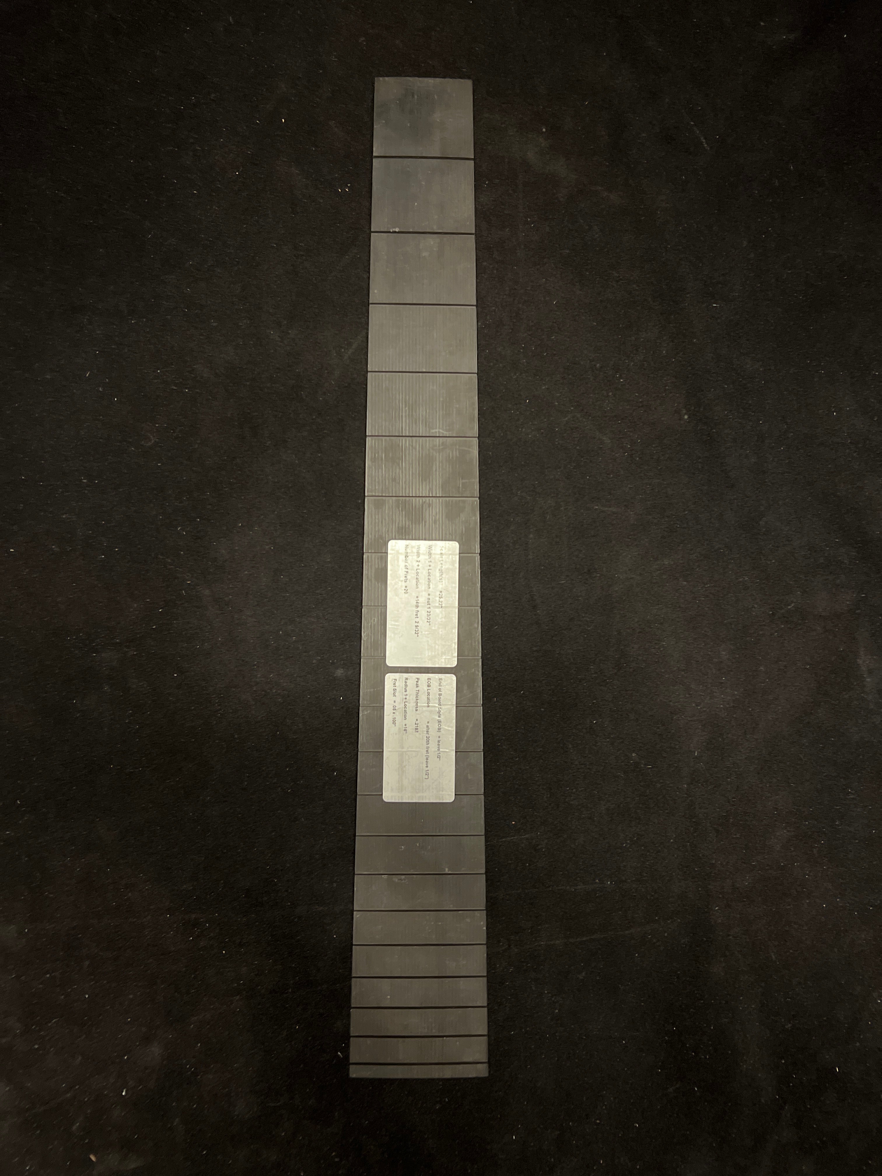 Ebony 20-Fret Slotted Fingerboard 25.22" Scale 16" Radius