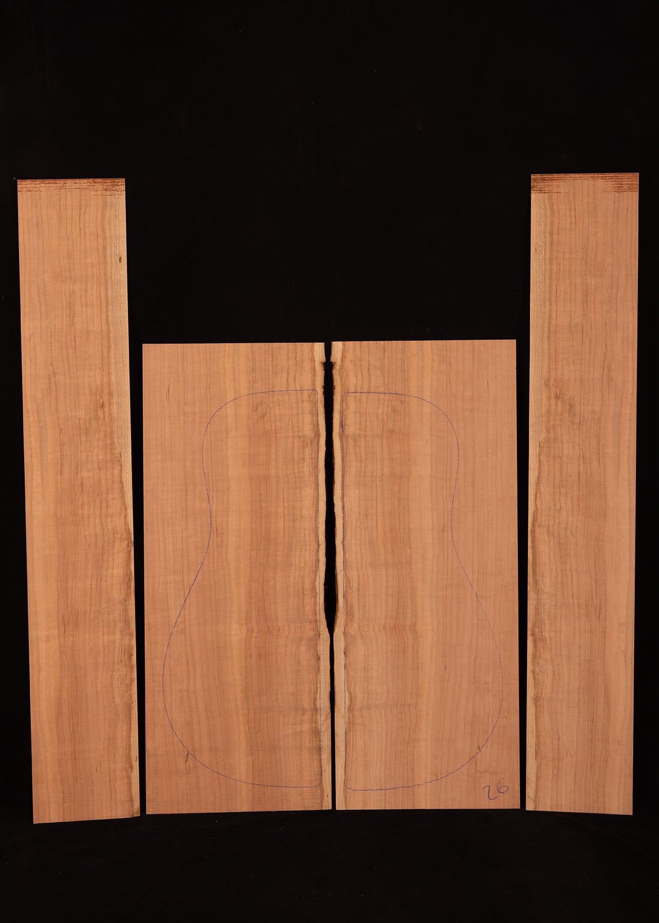 Cherry Acoustic Guitar Back and Sides Set 26
