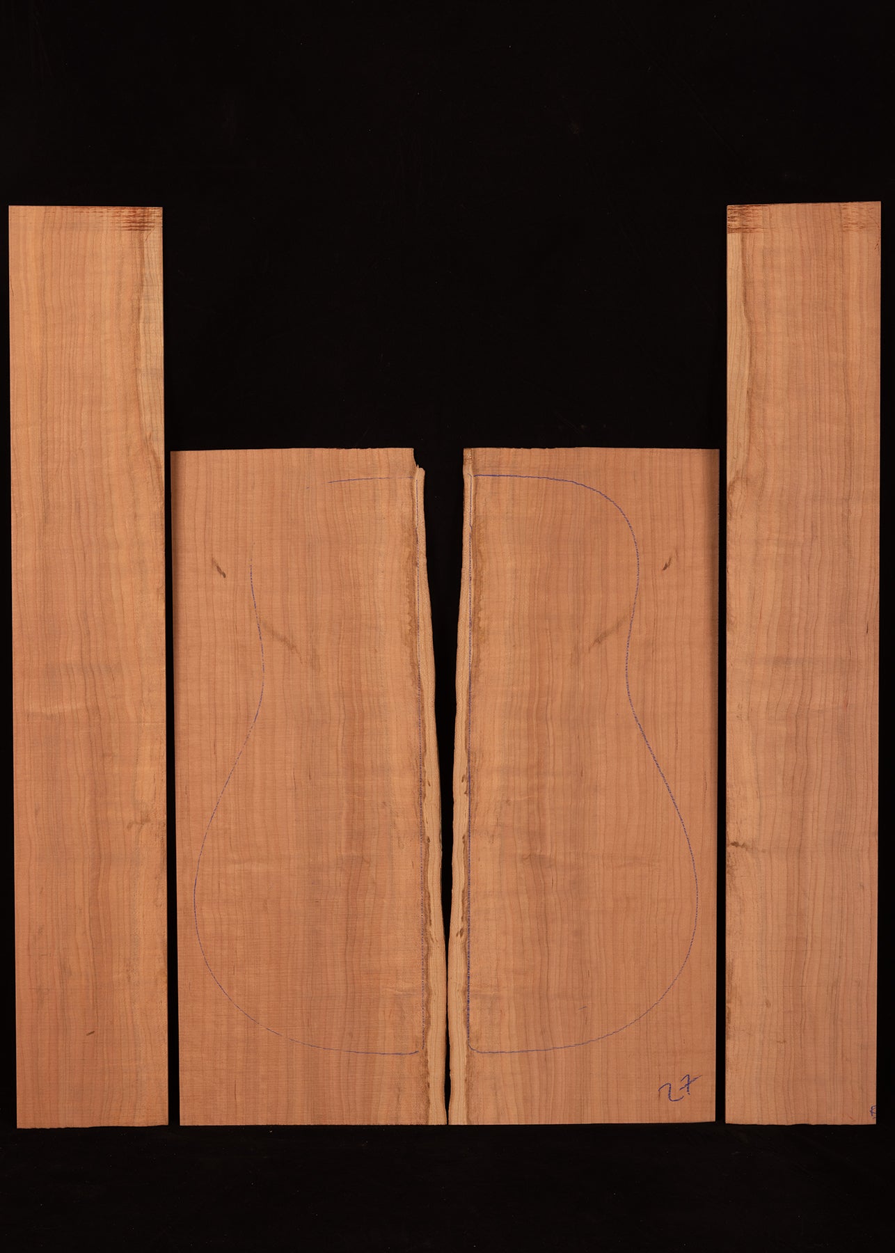 Cherry Acoustic Guitar Back and Sides Set 27