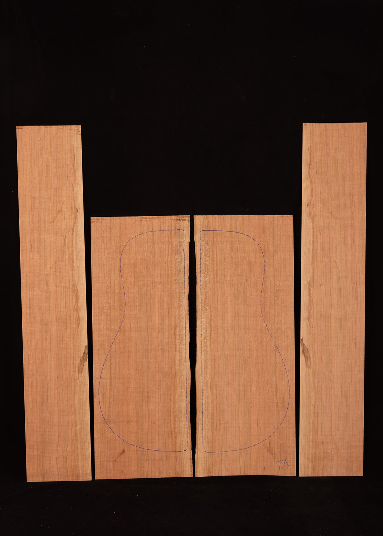 Cherry Acoustic Guitar Back and Sides Set 29