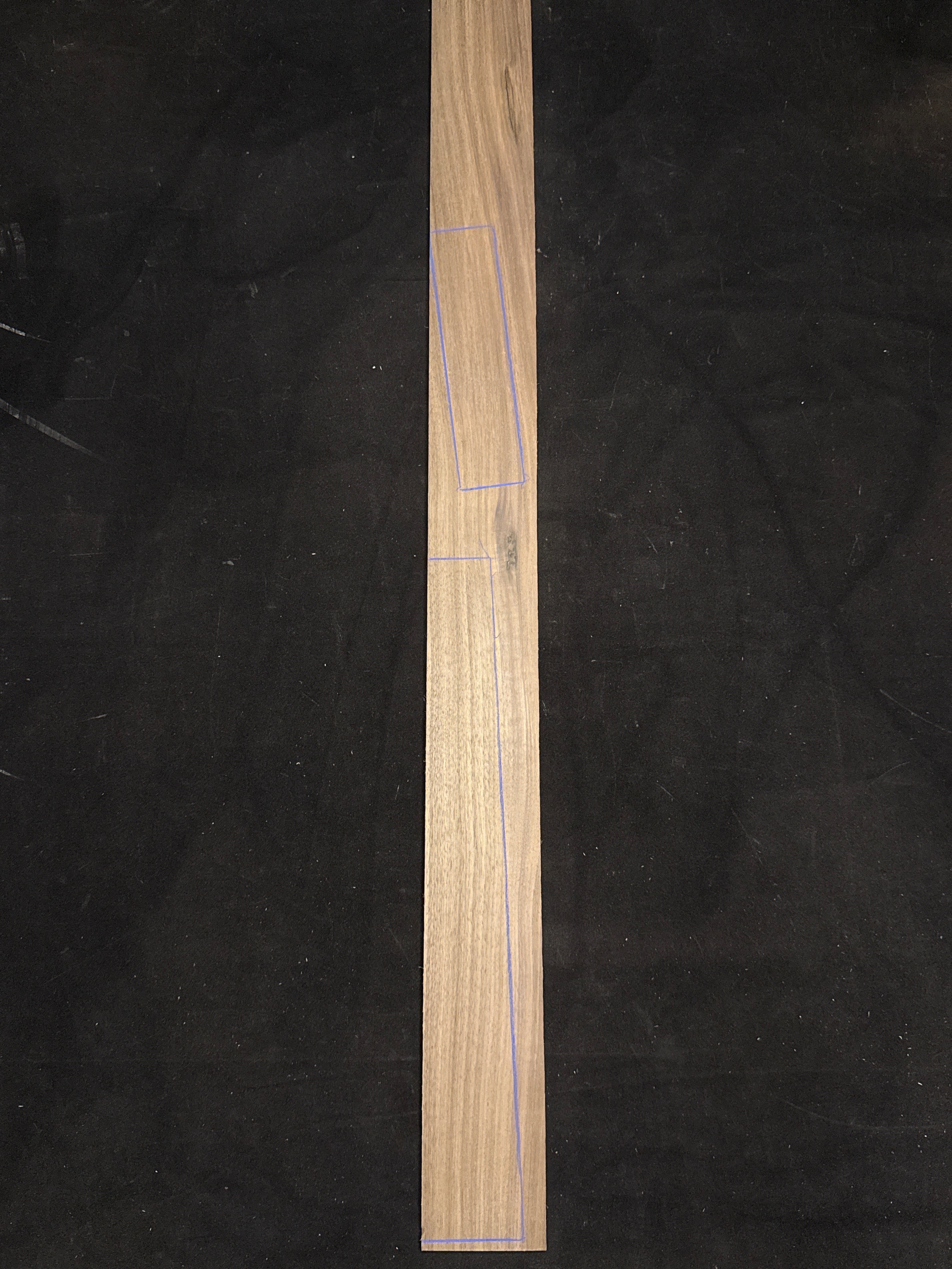 Black Walnut Guitar Fingerboard and Bridge Blank 08