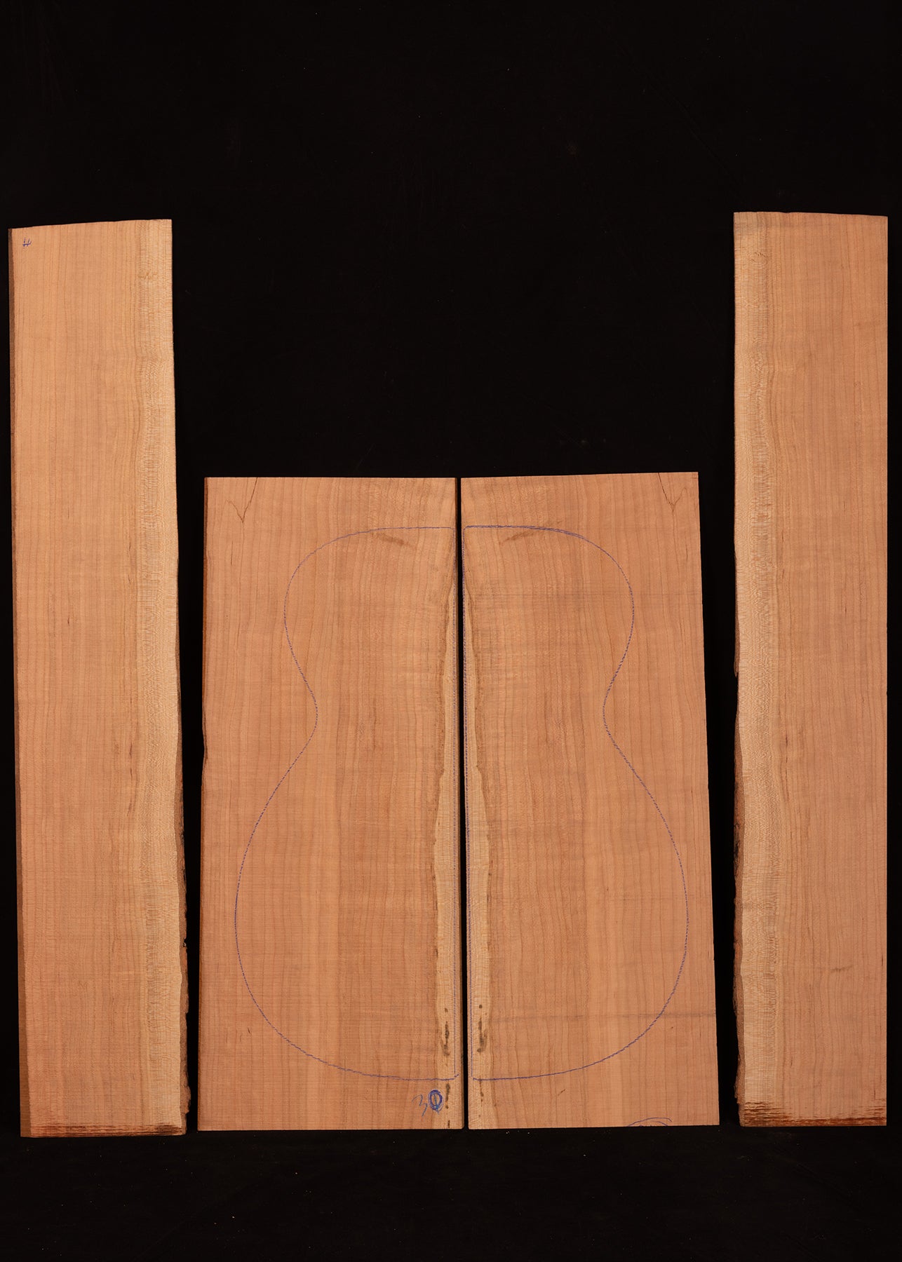 Cherry Acoustic Guitar Back and Sides Set 30