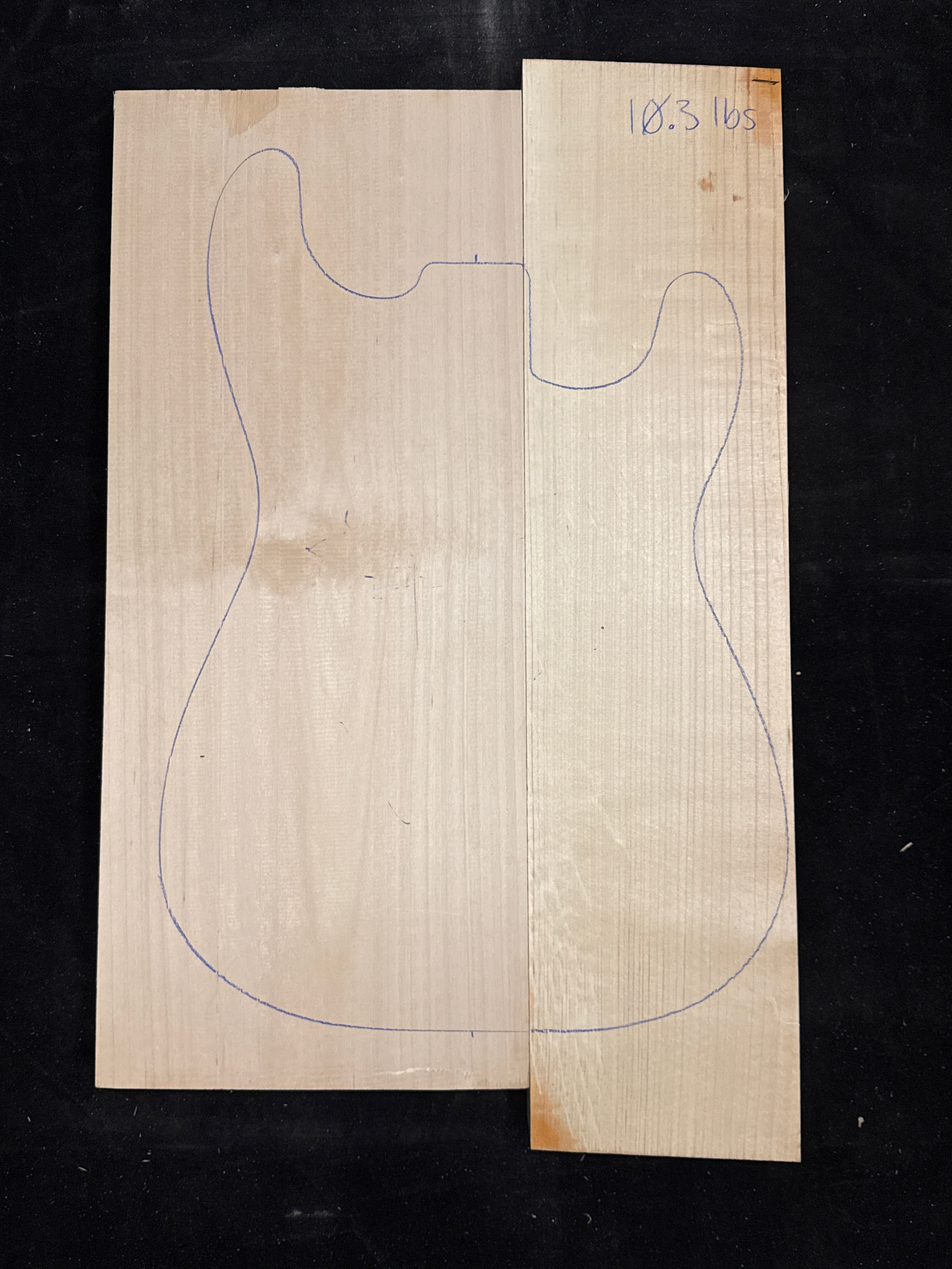 Alder 2-Piece Electric Guitar/Bass Body Blank 20