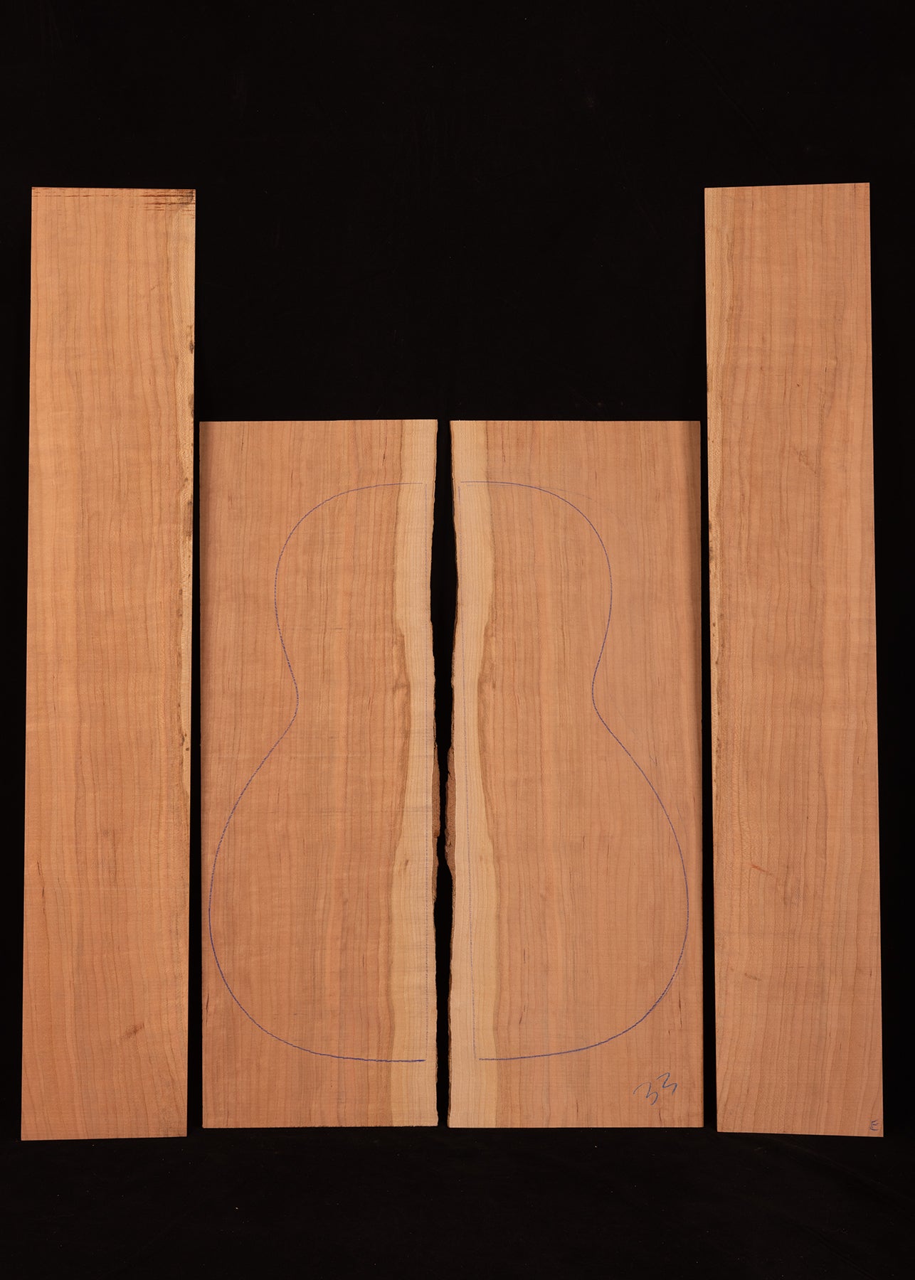Cherry Acoustic Guitar Back and Sides Set 33