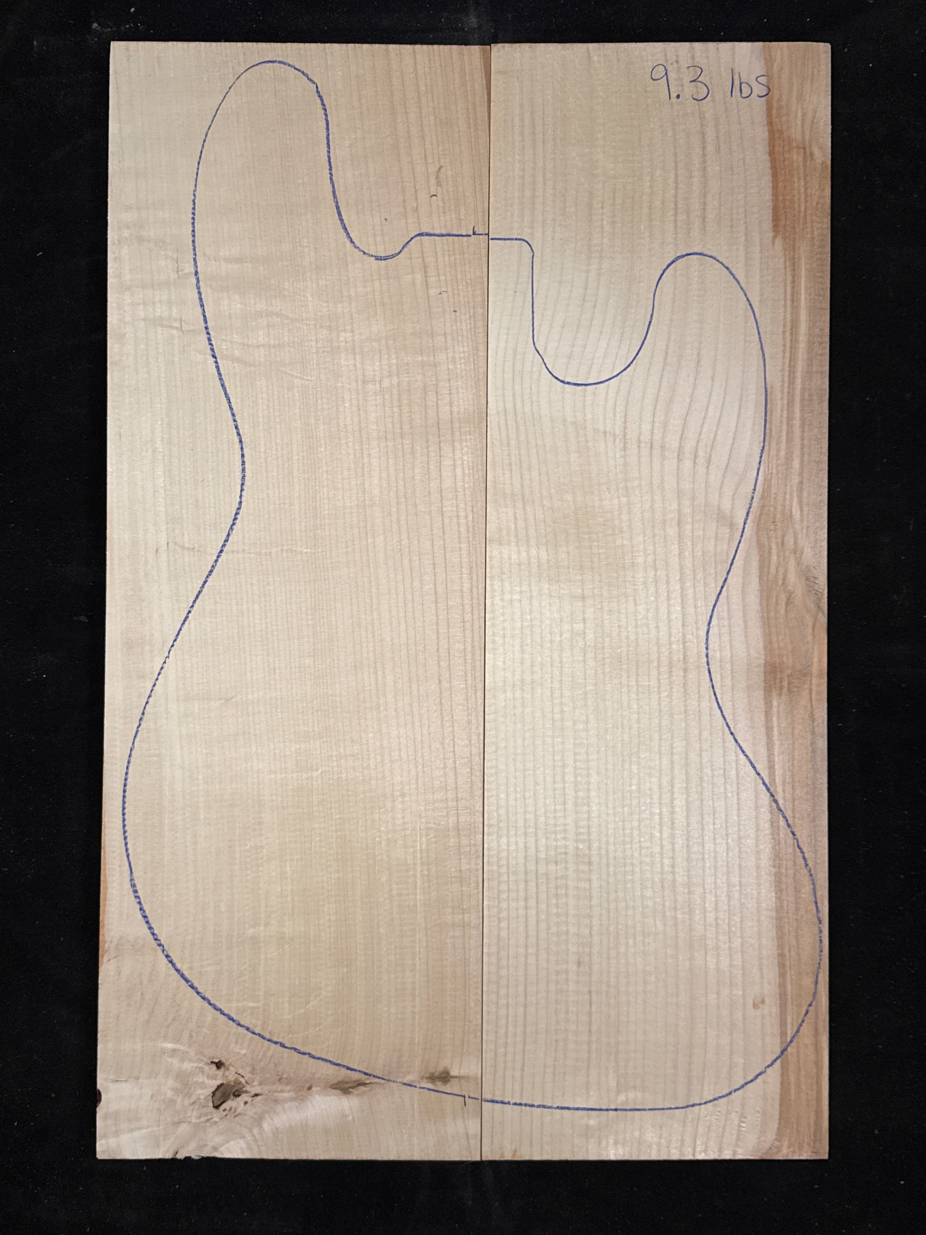 Alder 2-Piece Electric Guitar/Bass Body Blank 25