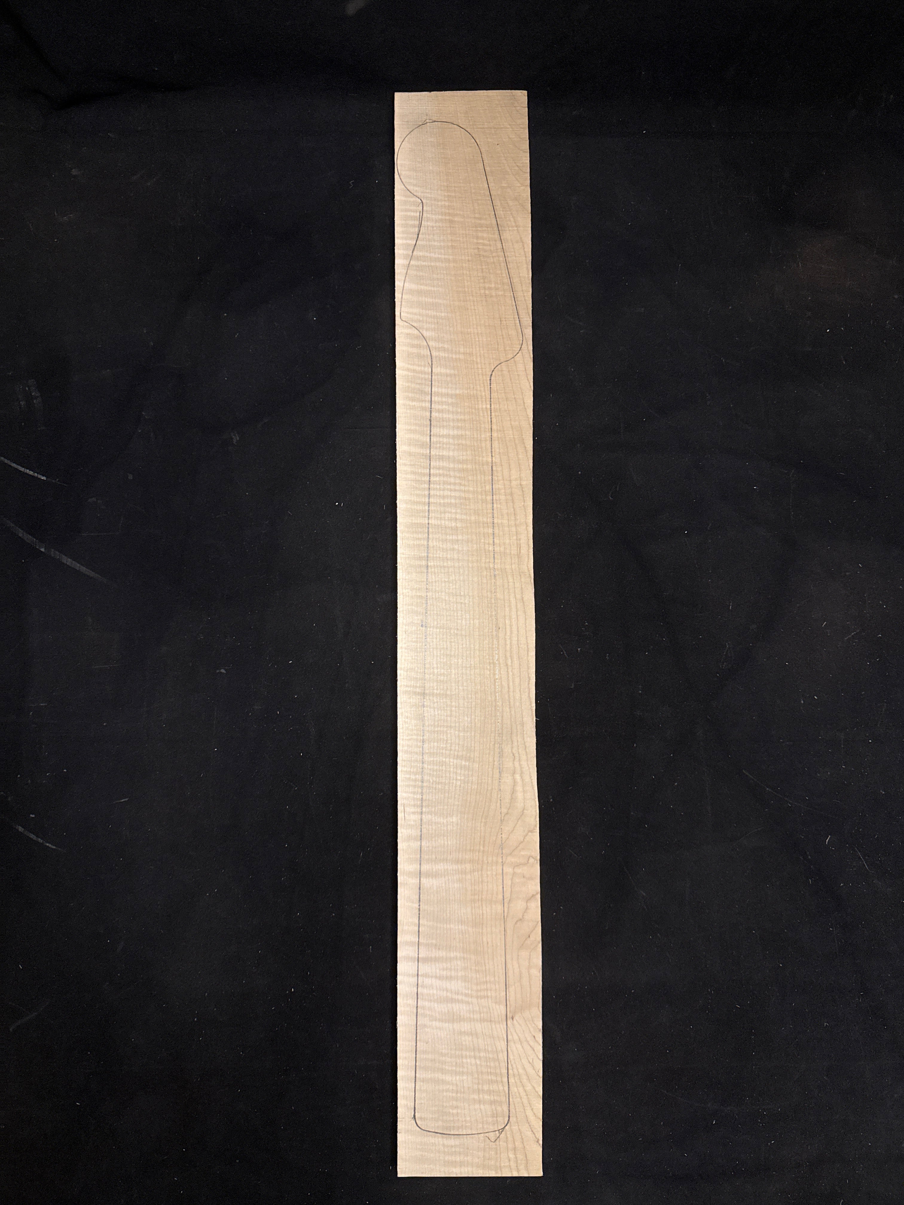 Figured Maple Bass/Electric Guitar Neck Blank 14